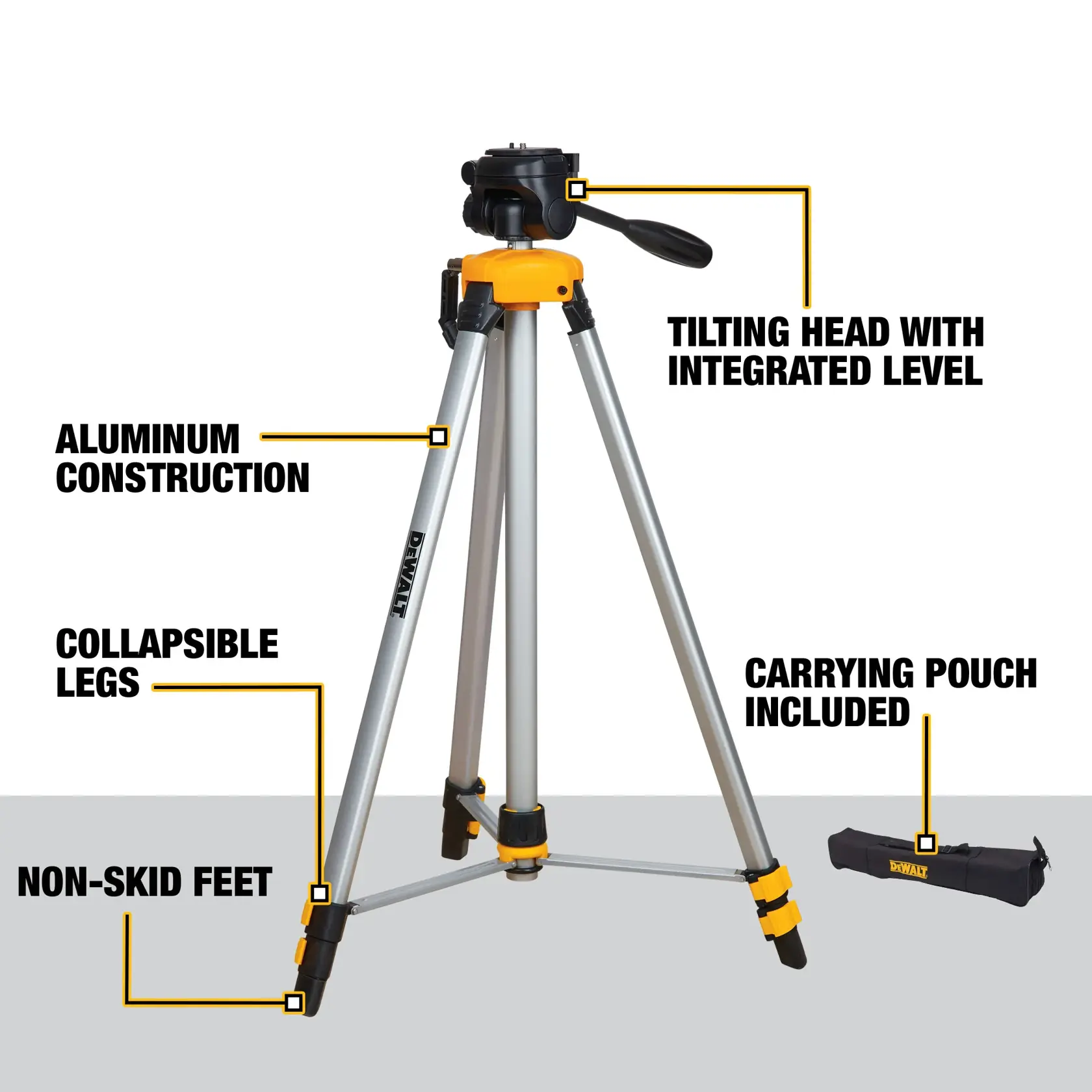 DeWalt DW0881T Laser Tripod with Tilting Head F+B