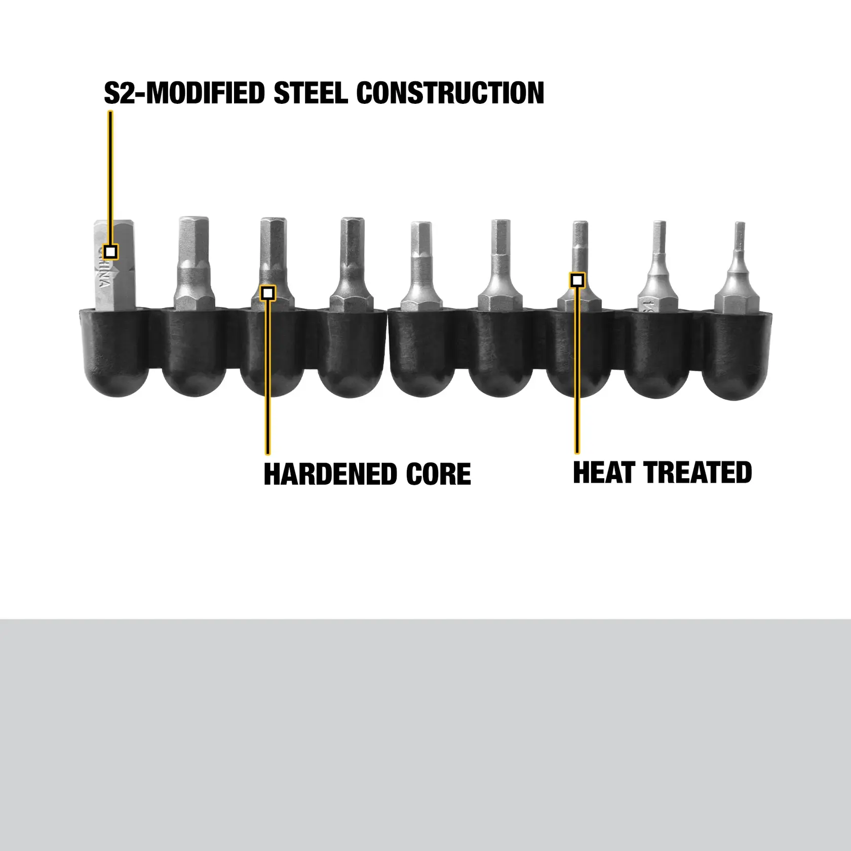 DEWALT® 9-pc. 1-in. Hex Bit Set