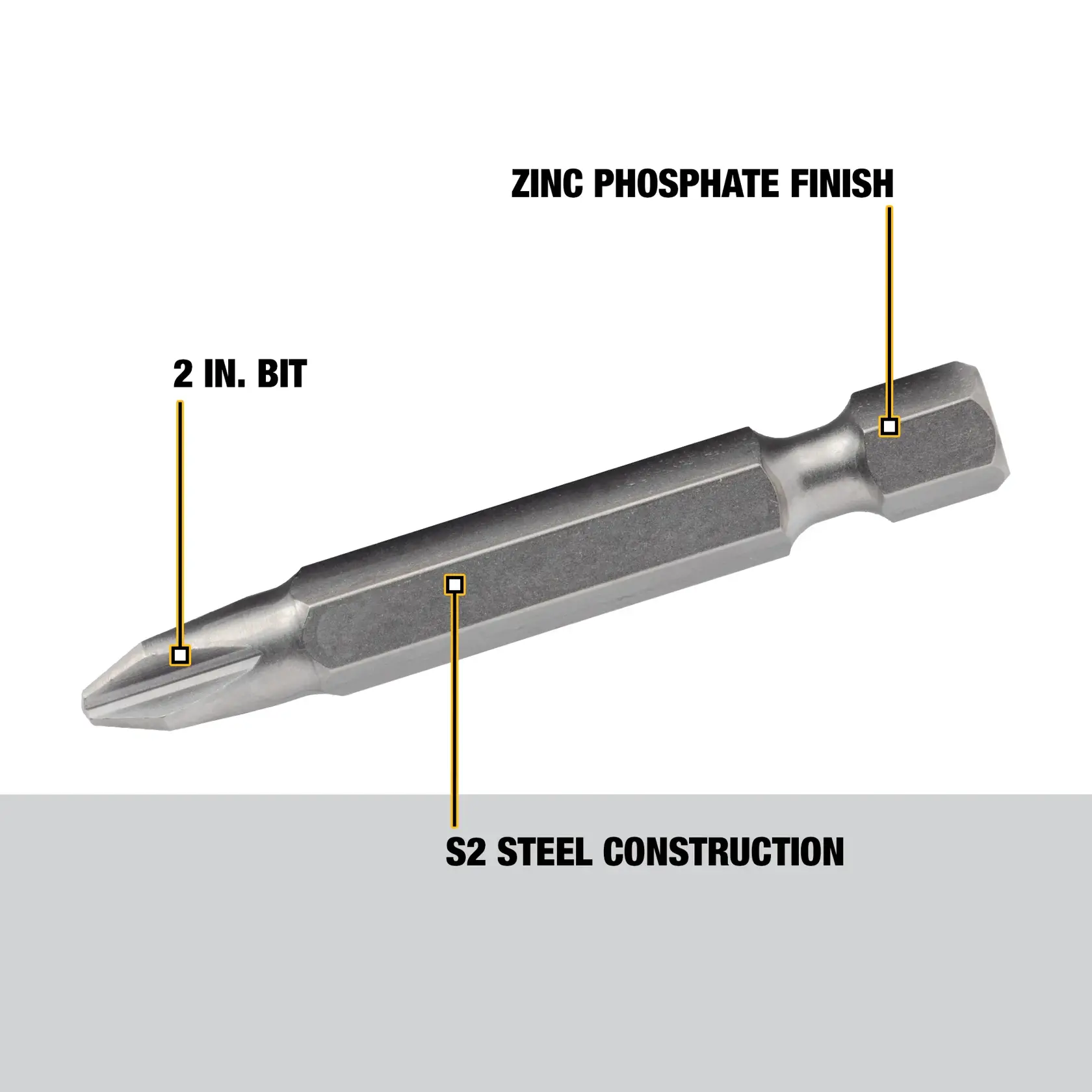DEWALT® #2 Phillips 2-in. Power Screwdriving Bit (5-Pack)