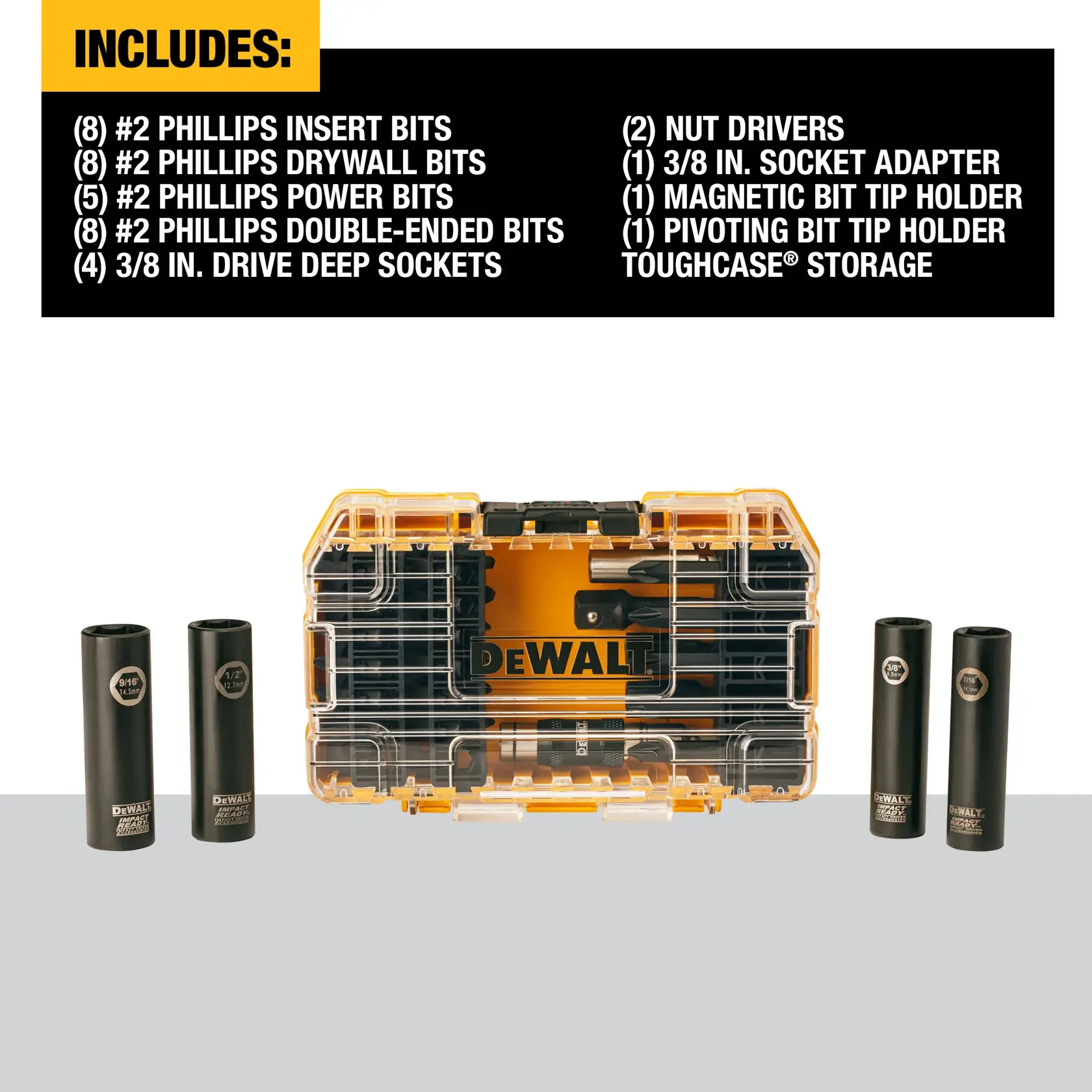 DEWALT® IMPACT READY® 38-Piece Impact Driver Accessory Set
