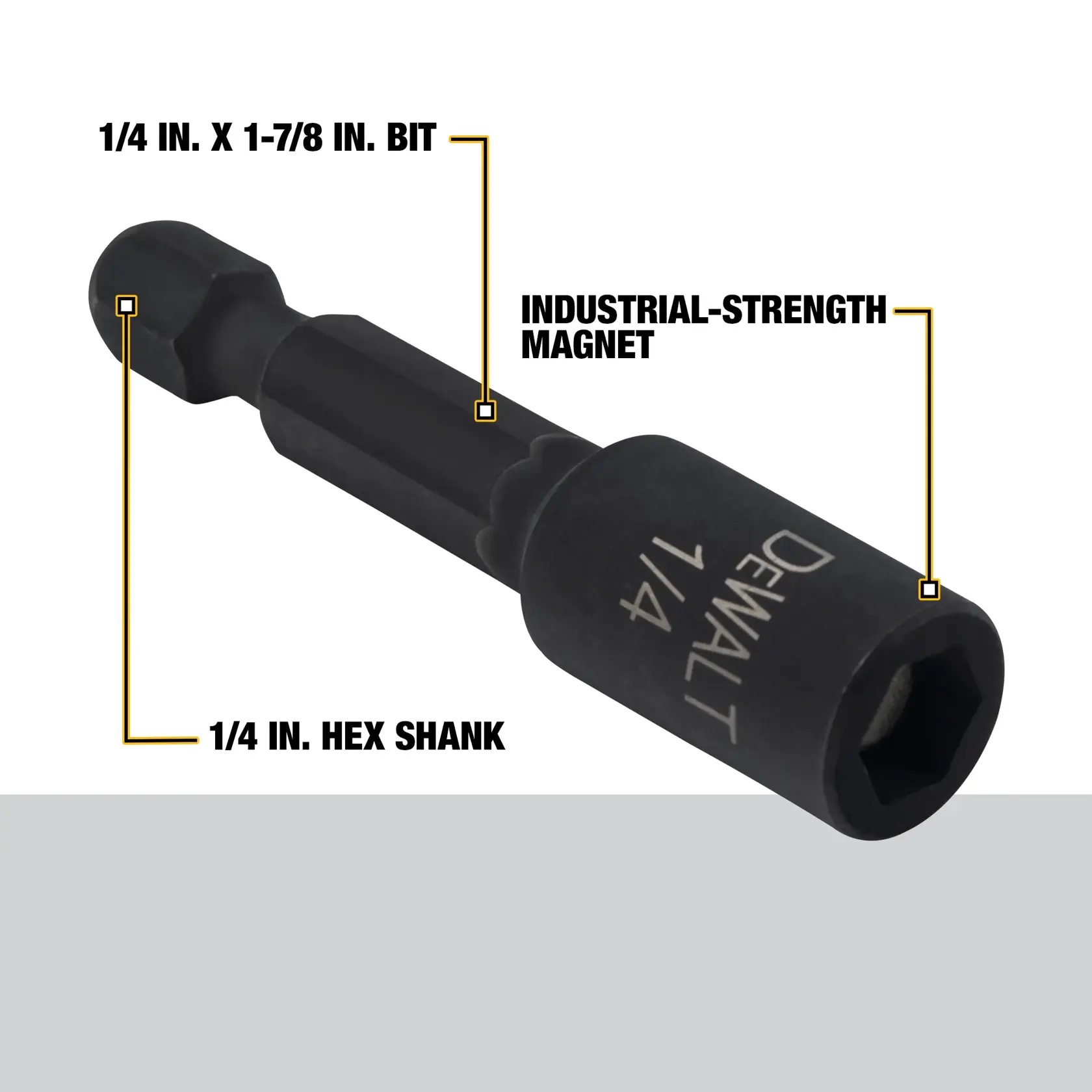 DEWALT® IMPACT READY® 1/4-in. x 1-7/8-in. Magnetic Nut Driver