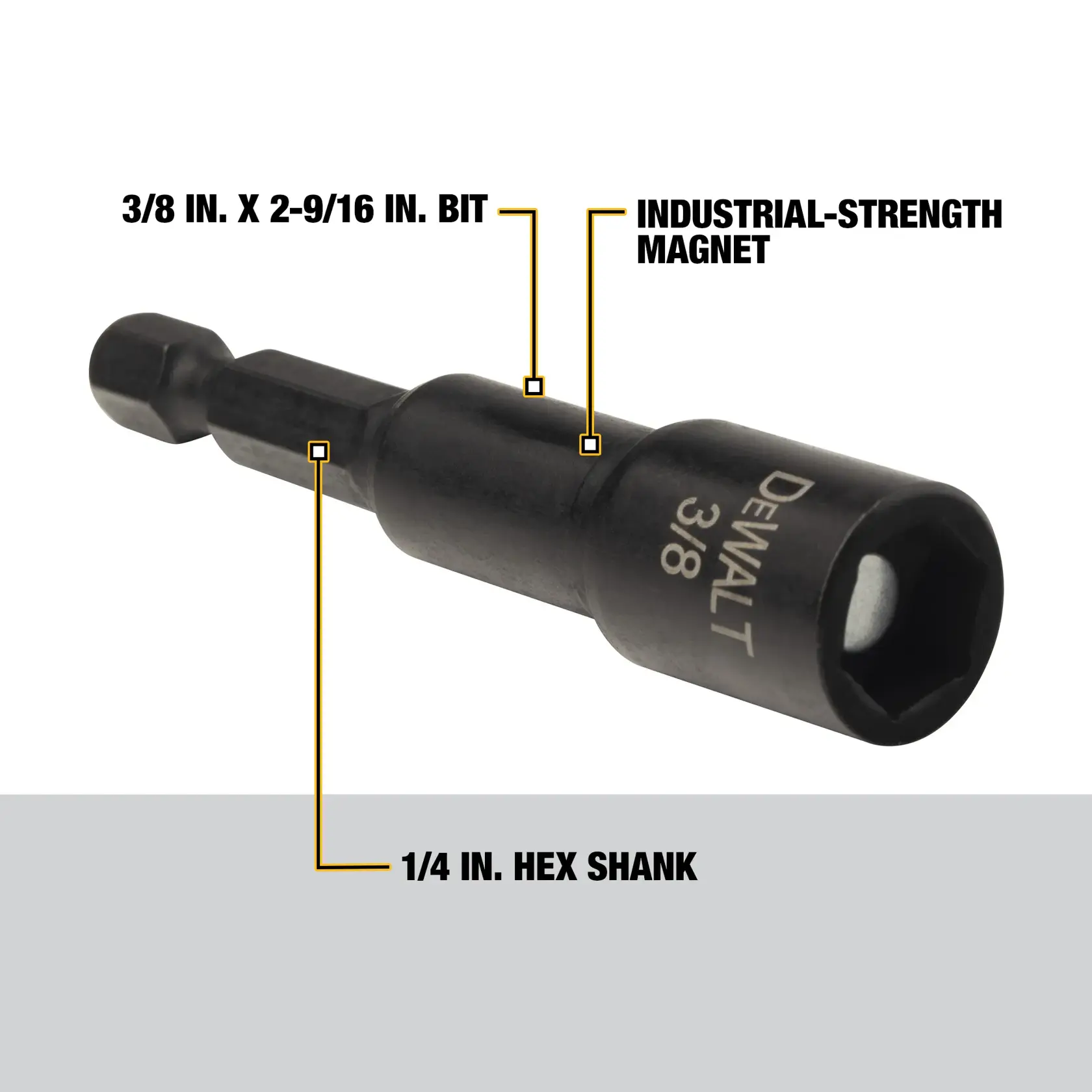 DEWALT® IMPACT READY® 3/8-in. x 2-9/16-in. Magnetic Nut Driver