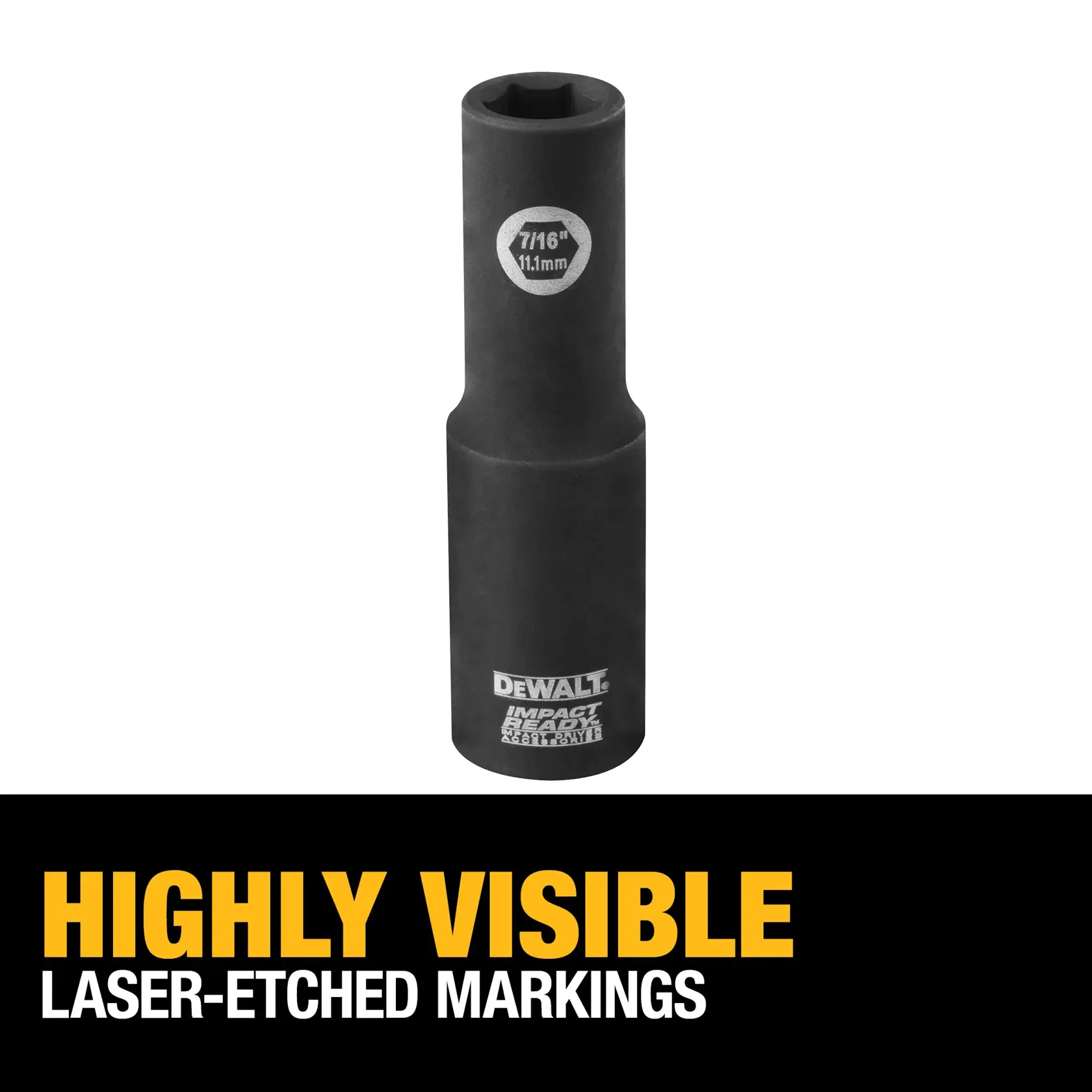 DEWALT® IMPACT READY® 1/2-in. Drive 7/16-in. 6-Point Deep Socket