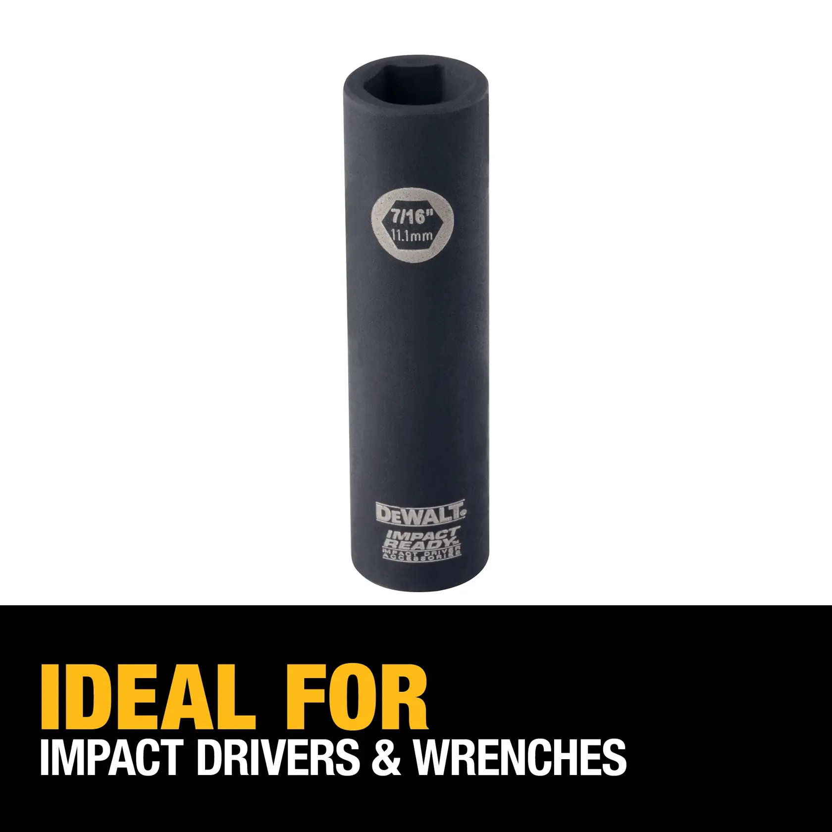 DEWALT® IMPACT READY® 1/2-in. 3/8-in. Drive 6 PT Deep Socket