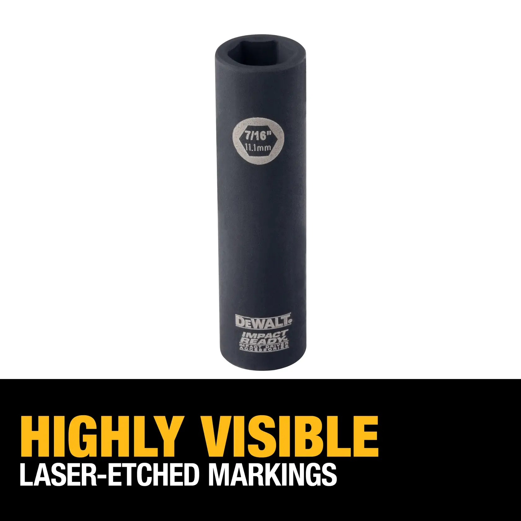 DEWALT® IMPACT READY® 1/2-in. 3/8-in. Drive 6 PT Deep Socket