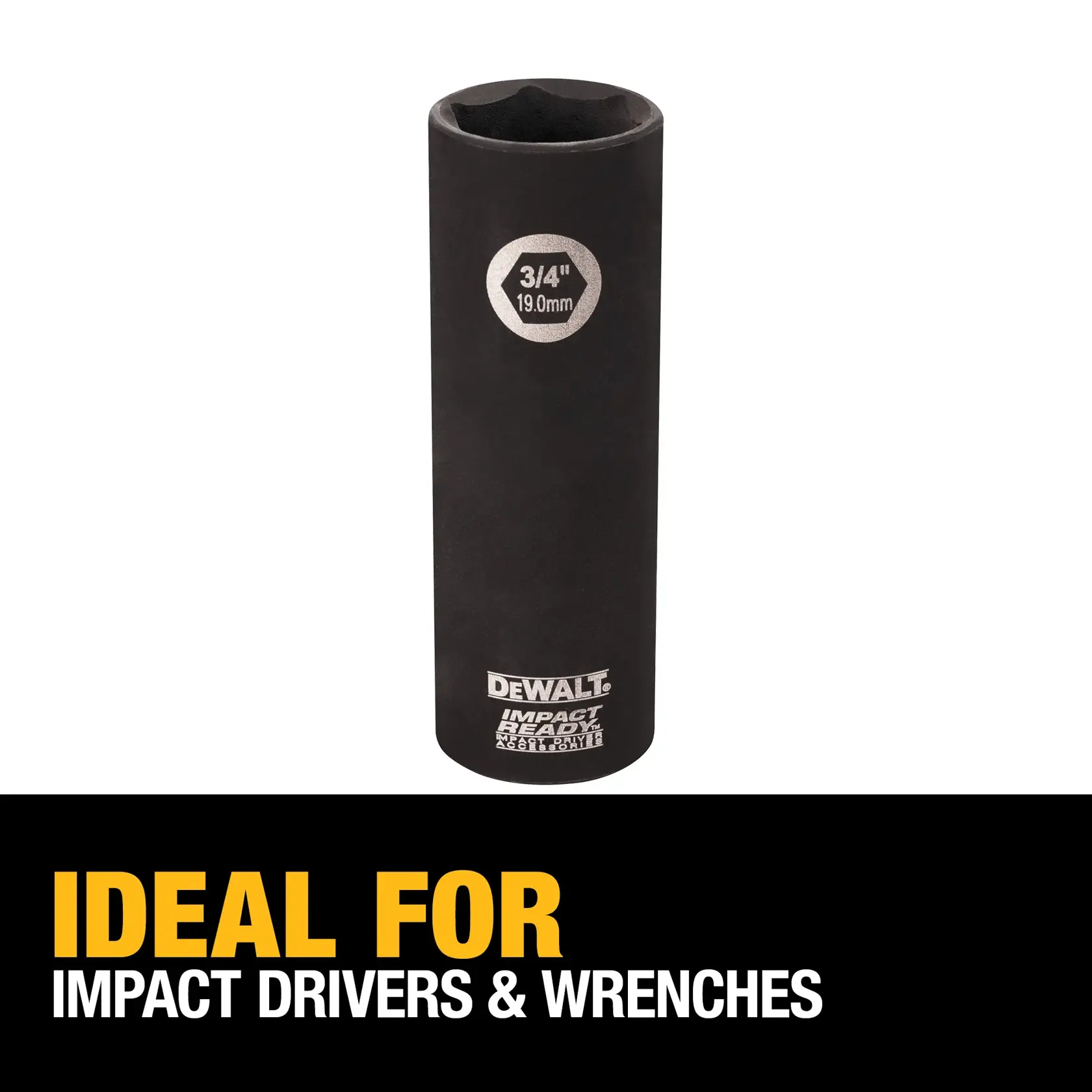 DEWALT® IMPACT READY® 3/4-in. 1/2 Drive 6pt Deep Socket