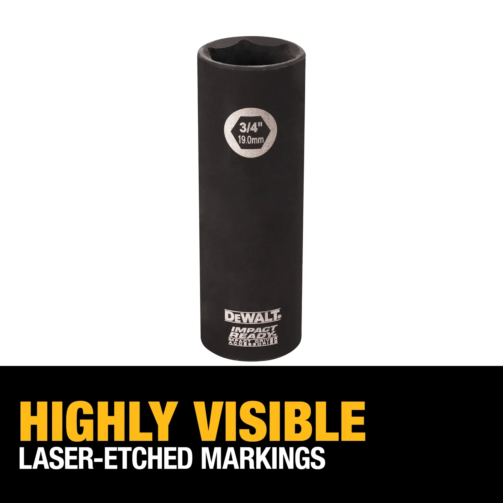 DEWALT® IMPACT READY® 3/4-in. 1/2 Drive 6pt Deep Socket