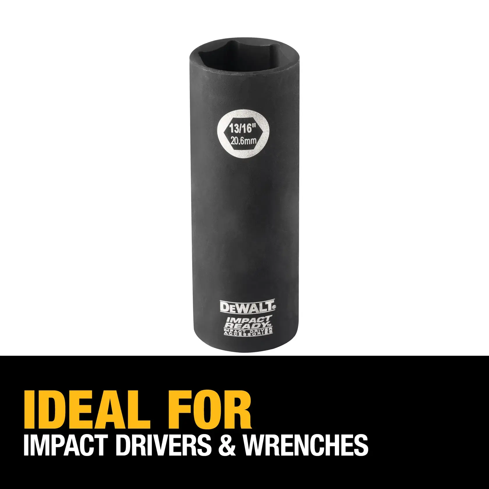 DEWALT® IMPACT READY® 1/2-in. Drive 13/16-in. 6-Point Deep Socket