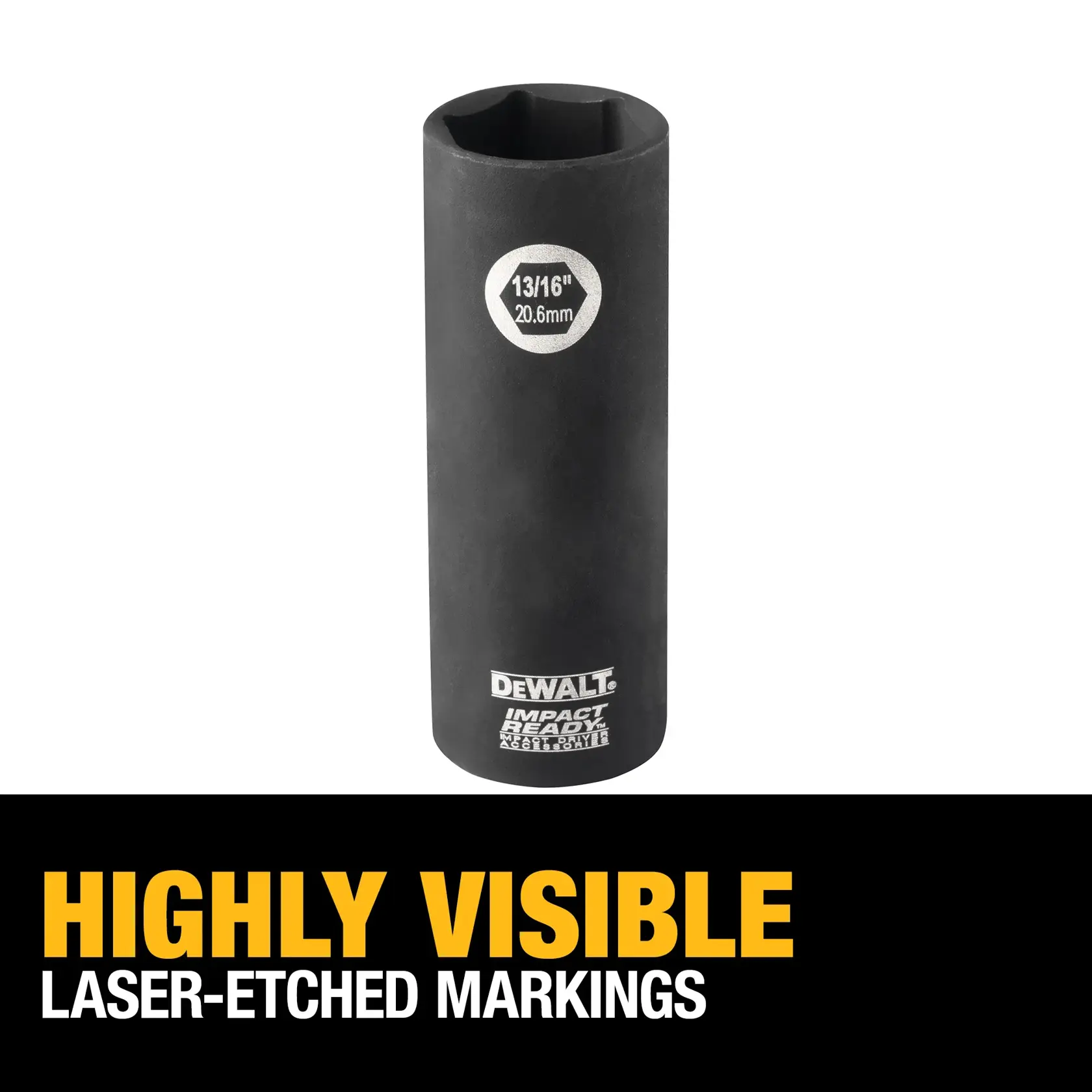 DEWALT® IMPACT READY® 1/2-in. Drive 13/16-in. 6-Point Deep Socket