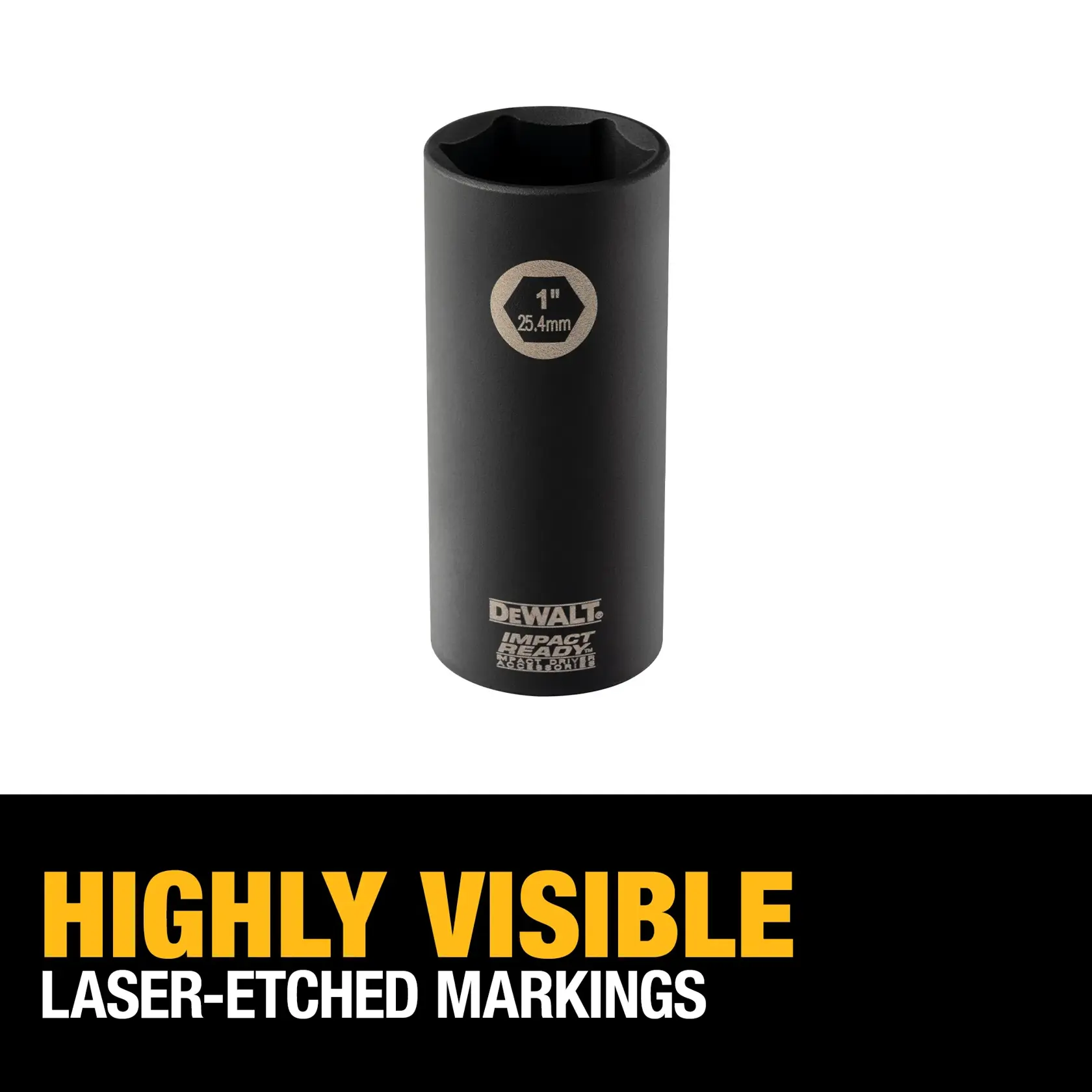 DEWALT® IMPACT READY® 1/2-in. Drive 1-in. 6-Point Deep Socket