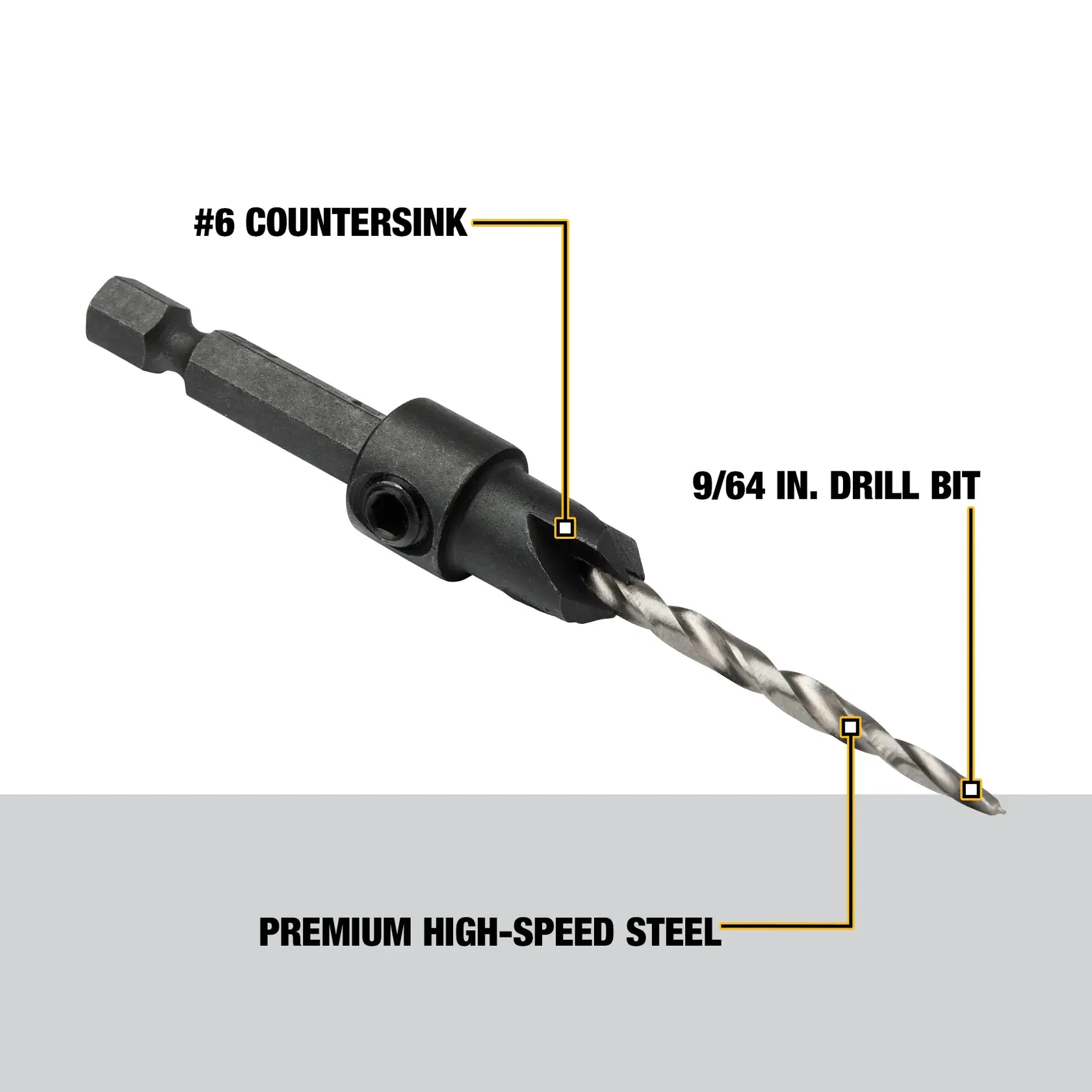 DEWALT® #6 Countersink With 9/64“ Drill Bit