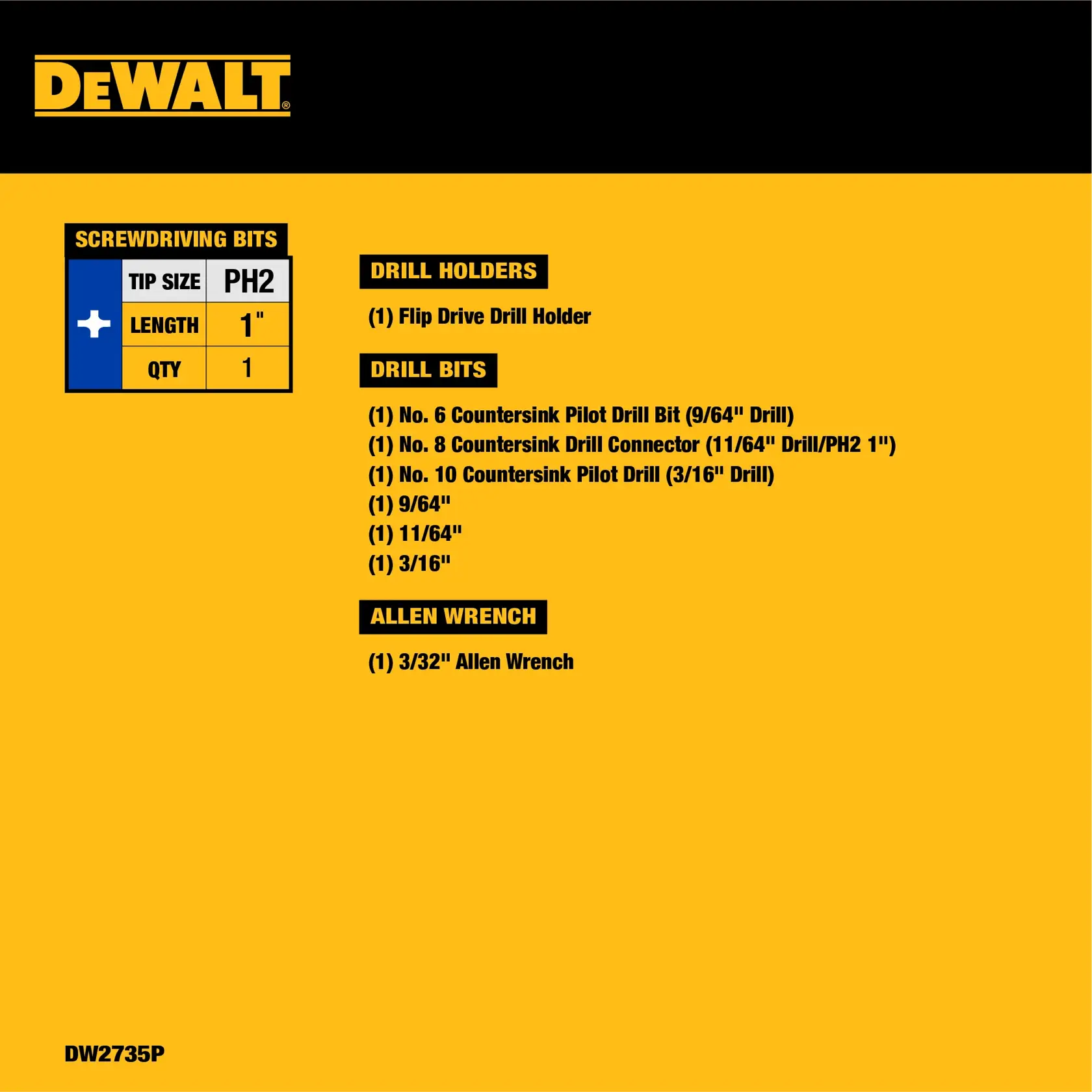 DEWALT® Screwdriver Bit Set / Drill Bit Set, Flip Drive, 12-Piece