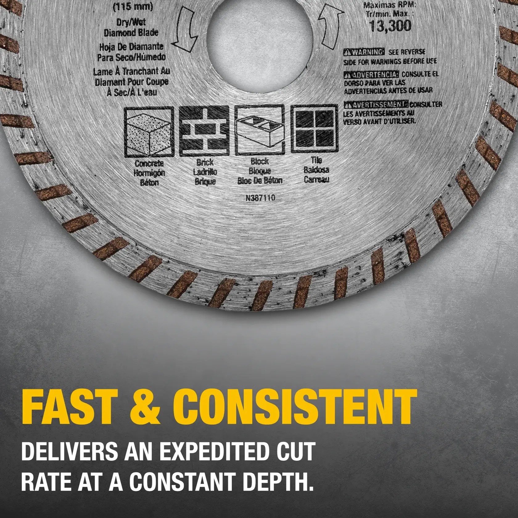 DEWALT® HP™ 4-1/2-in. Diamond Turbo Blade