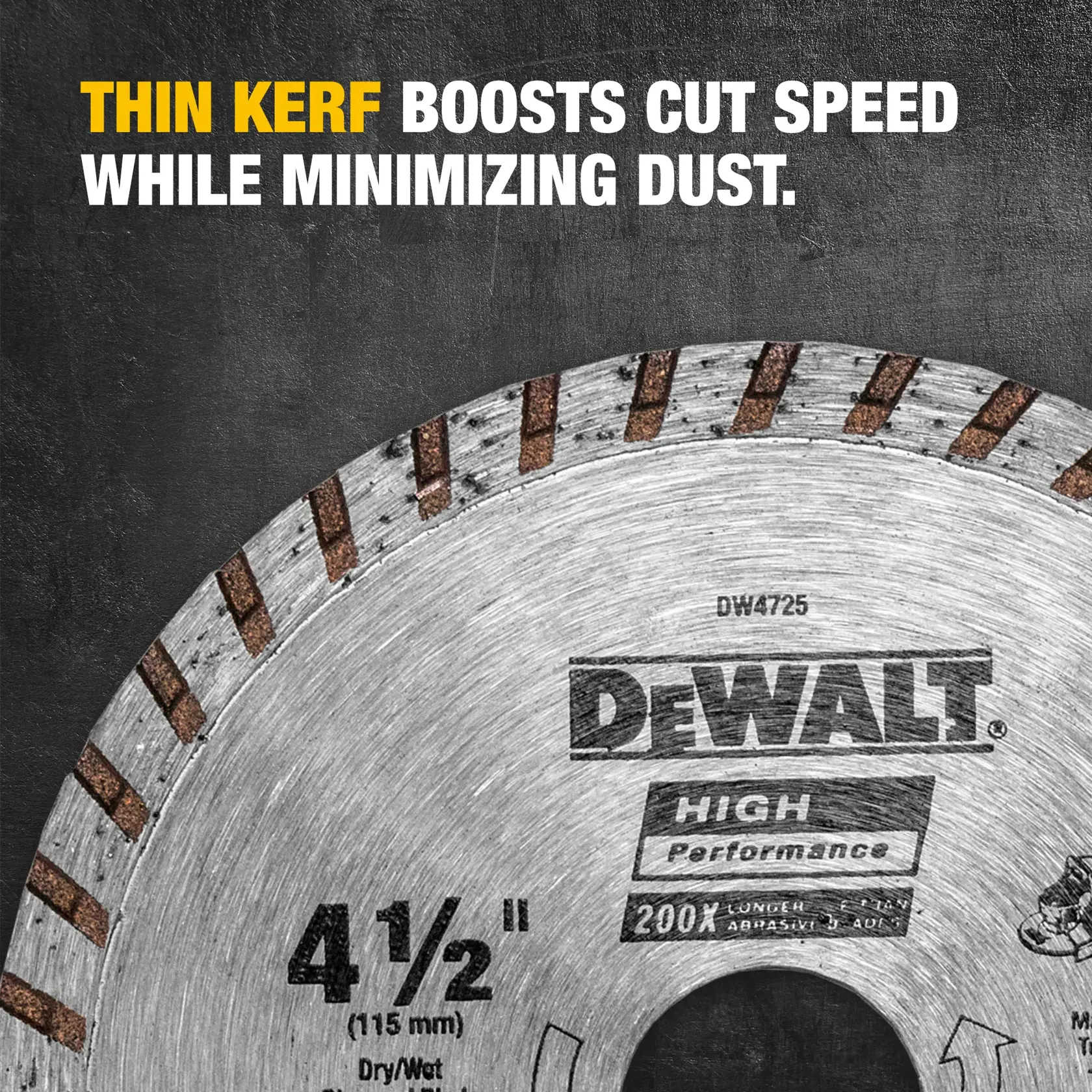 DEWALT® HP™ 4-1/2-in. Diamond Turbo Blade