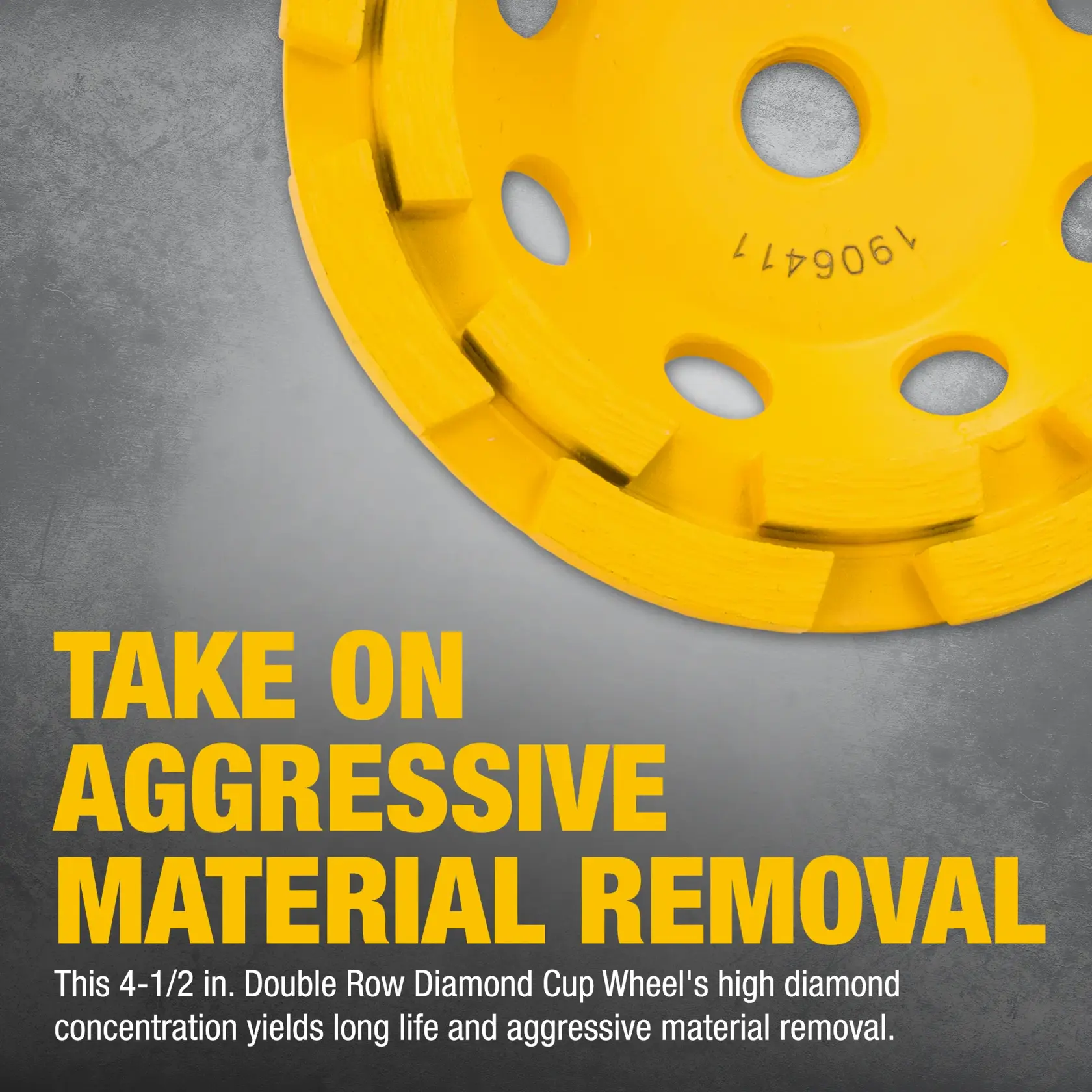 DEWALT® XP™ 4-1/2-in. Double Row Diamond Cup Wheel
