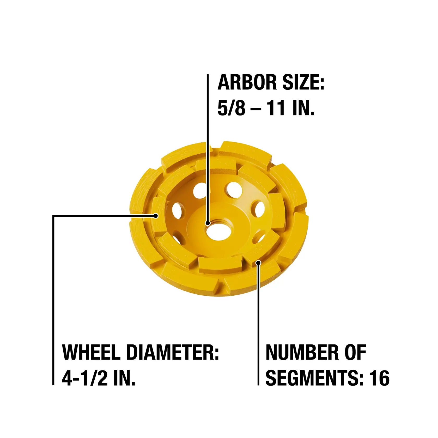 DEWALT® XP™ 4-1/2-in. Double Row Diamond Cup Wheel