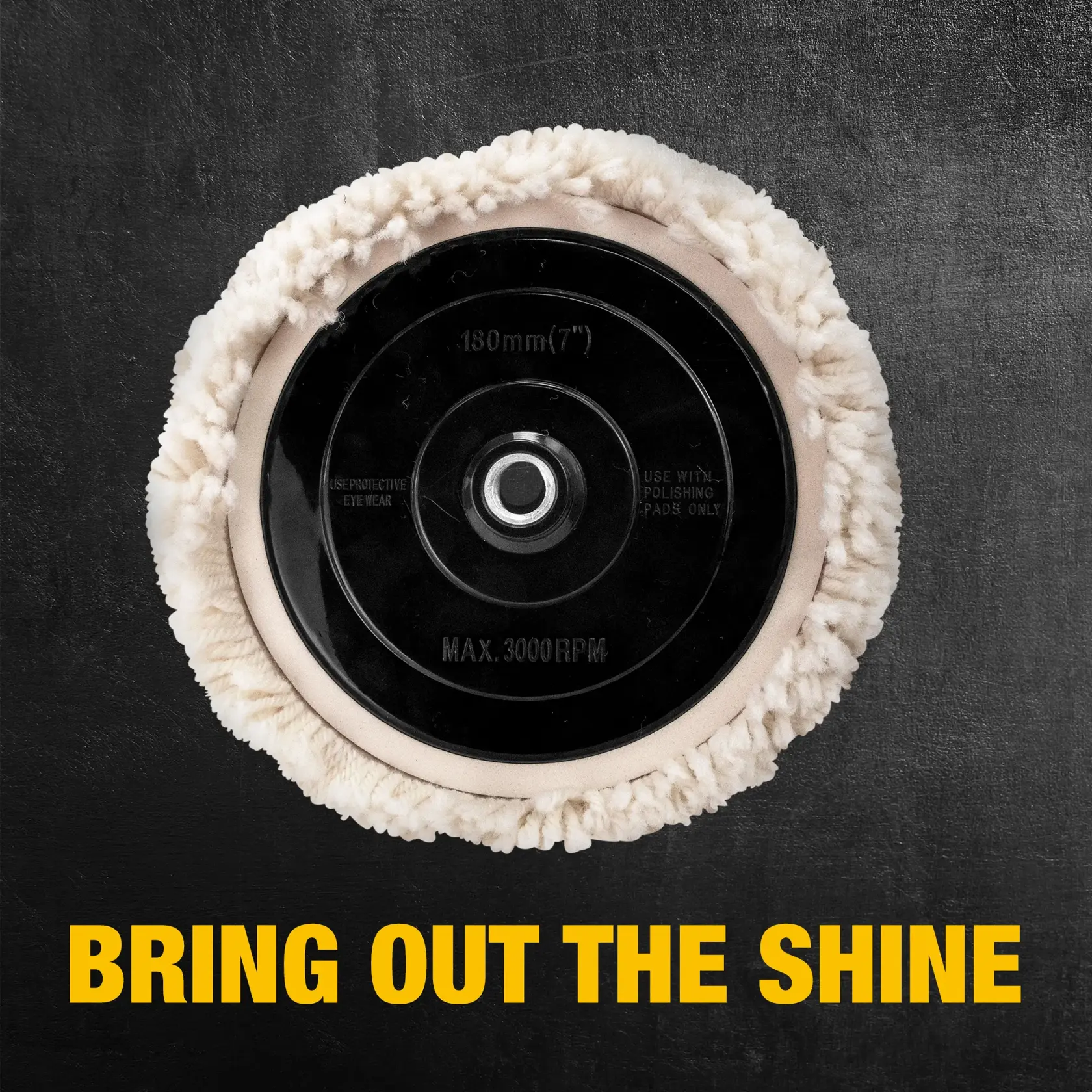 DEWALT® 6-in. x 5/8-in.-11 Hook & Loop Backing Pad with Cotton Polishing Buff