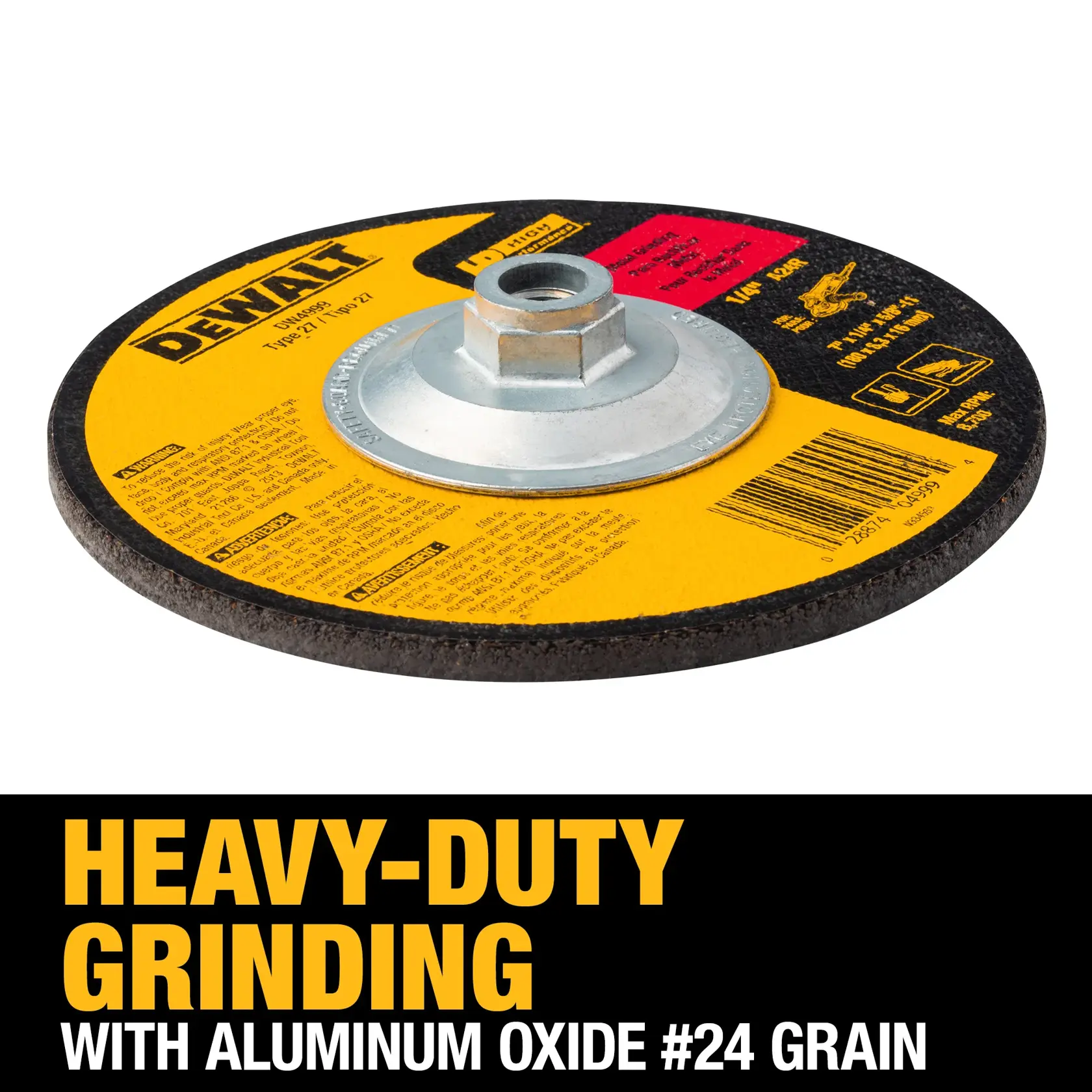Hp 7-In. X 1/4-In. X 5/8-In.-11 Aluminum Oxide Grinding Wheel For Metal