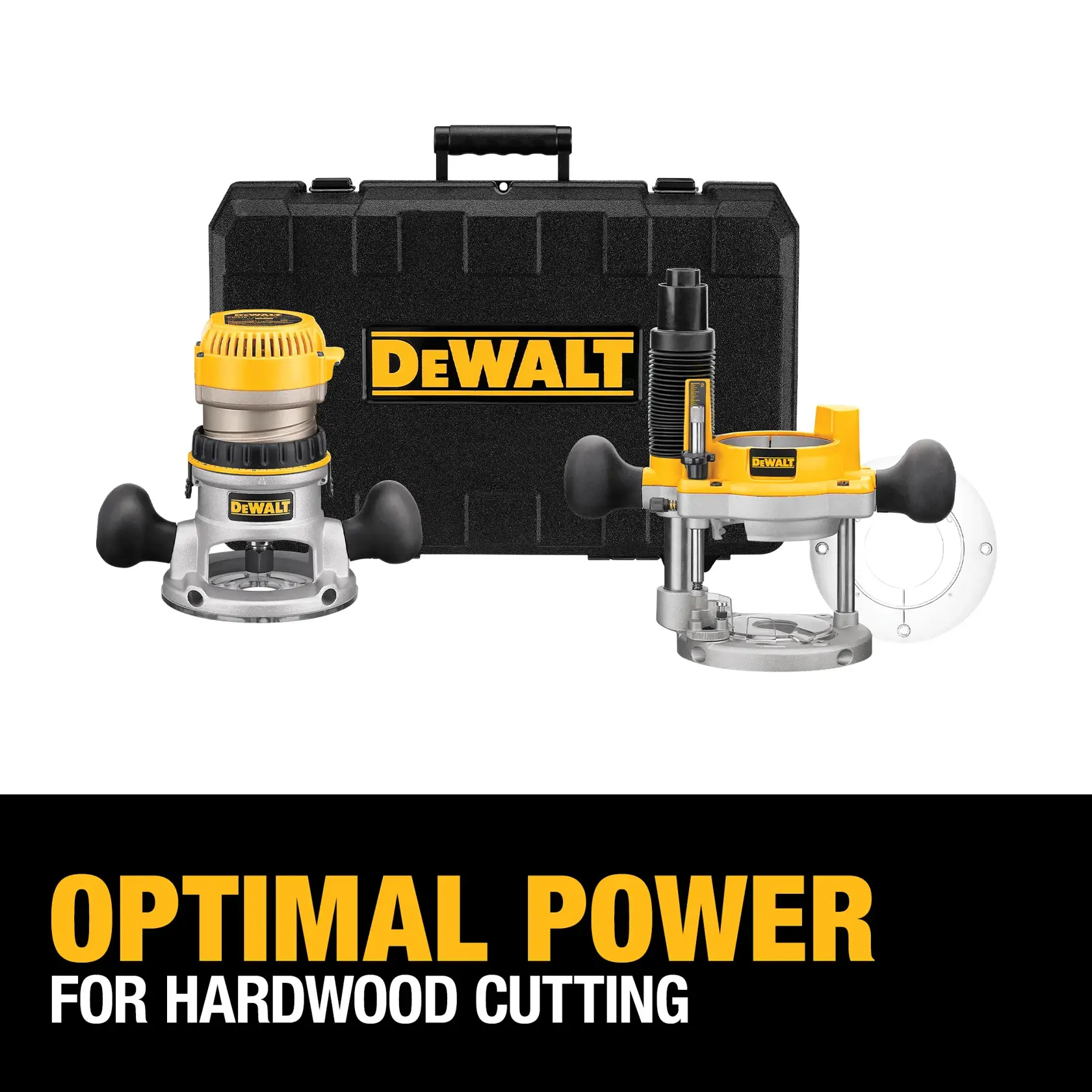 DEWALT® 1-3/4 HP (maximum motor HP) Fixed Base / Plunge Router Combo Kit