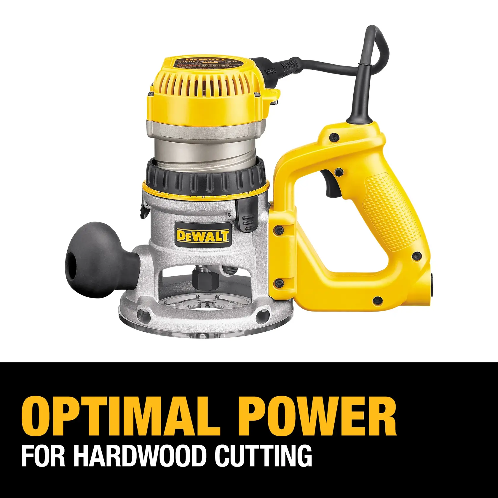 DEWALT® 2-1/4 HP (maximum motor HP) EVS D-Handle Router with Soft Start