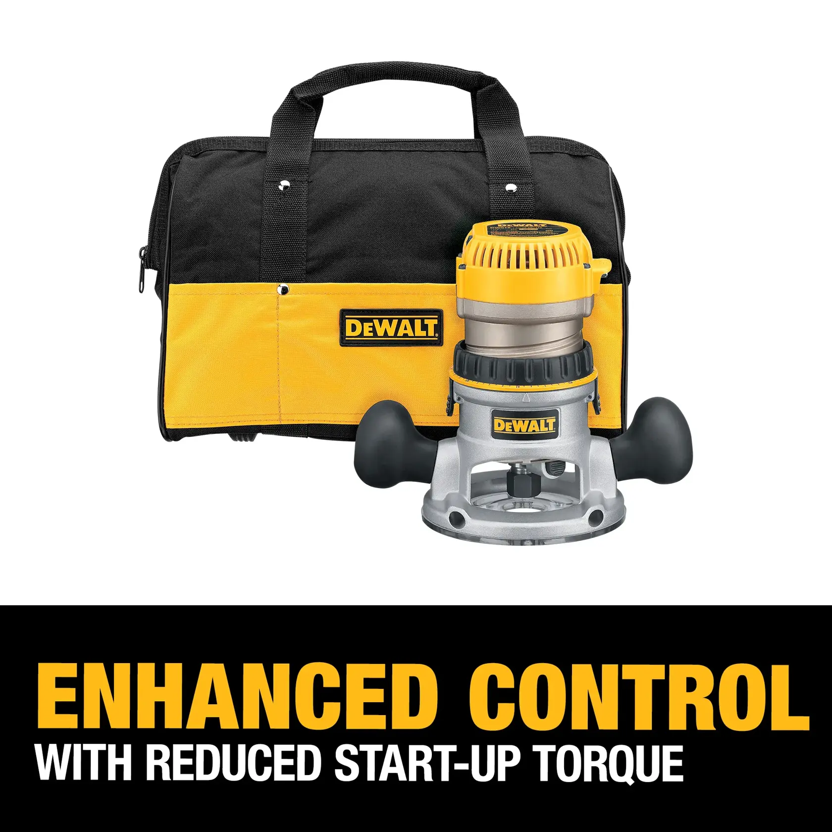 DEWALT® 2-1/4 HP (maximum motor HP) EVS Fixed Base Router Kit with Soft Start