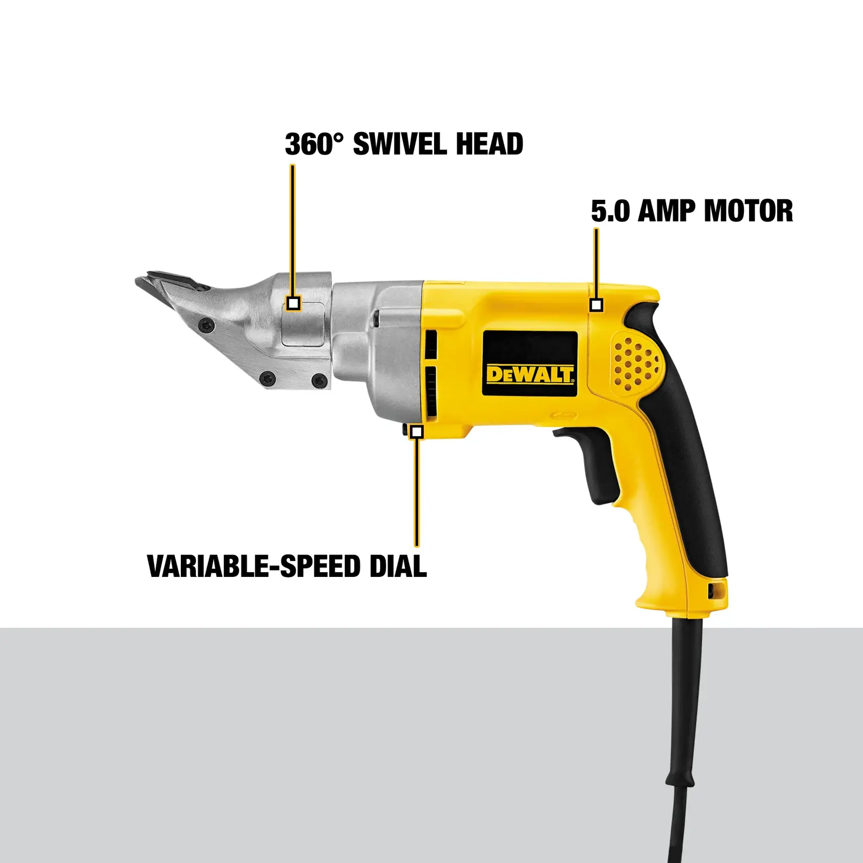 DEWALT® Swivel Head Shear (18 Gauge)
