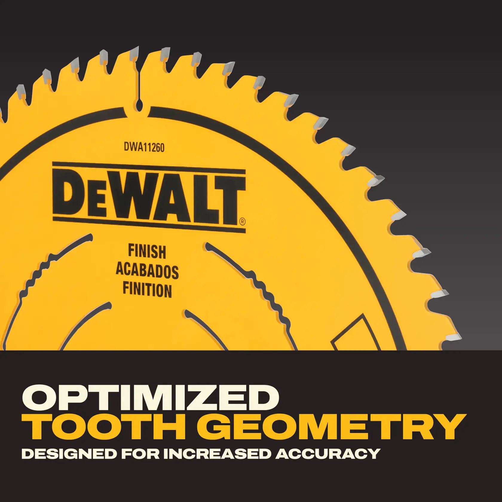DEWALT® 12-in. (305mm) 60 Tooth Carbide Circular Saw Blade 60 Tooth with 1-in. Arbor