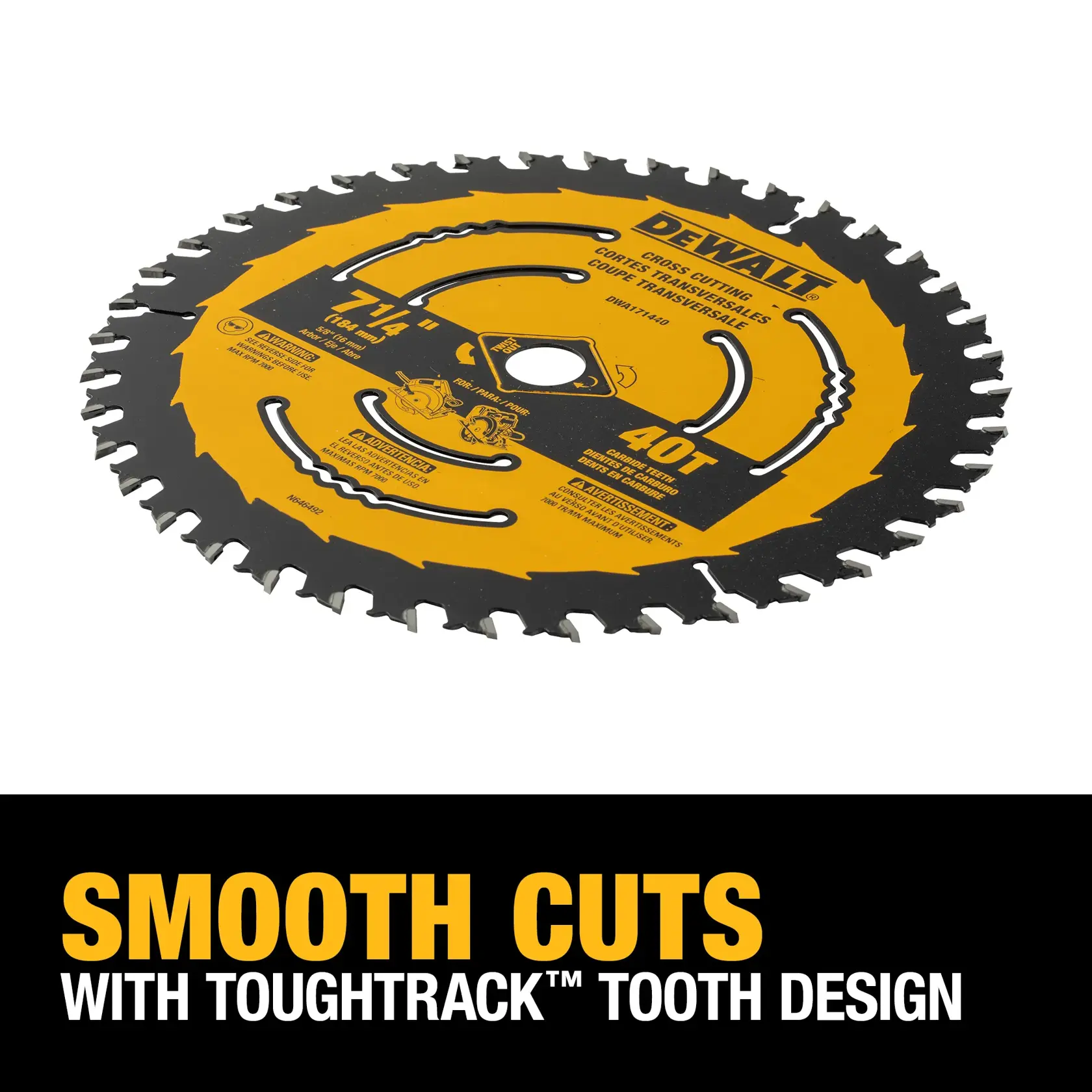 DEWALT® 7-1/4-in. Carbide Circular Saw Blade 40 Tooth with 5/8 in Arbor (10 Pack)