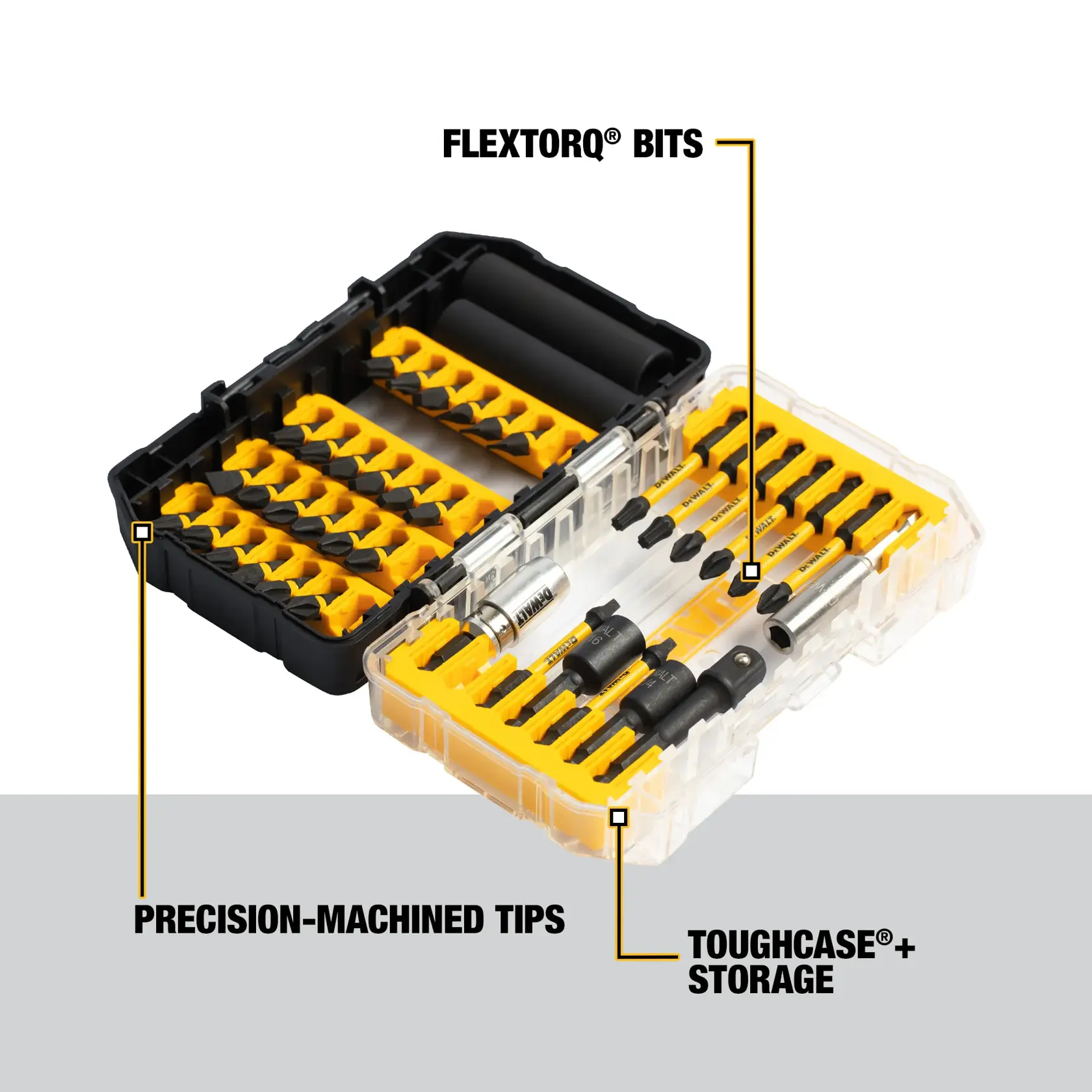 Flextorq Impact Ready Screwdriving bits being used on a drill.