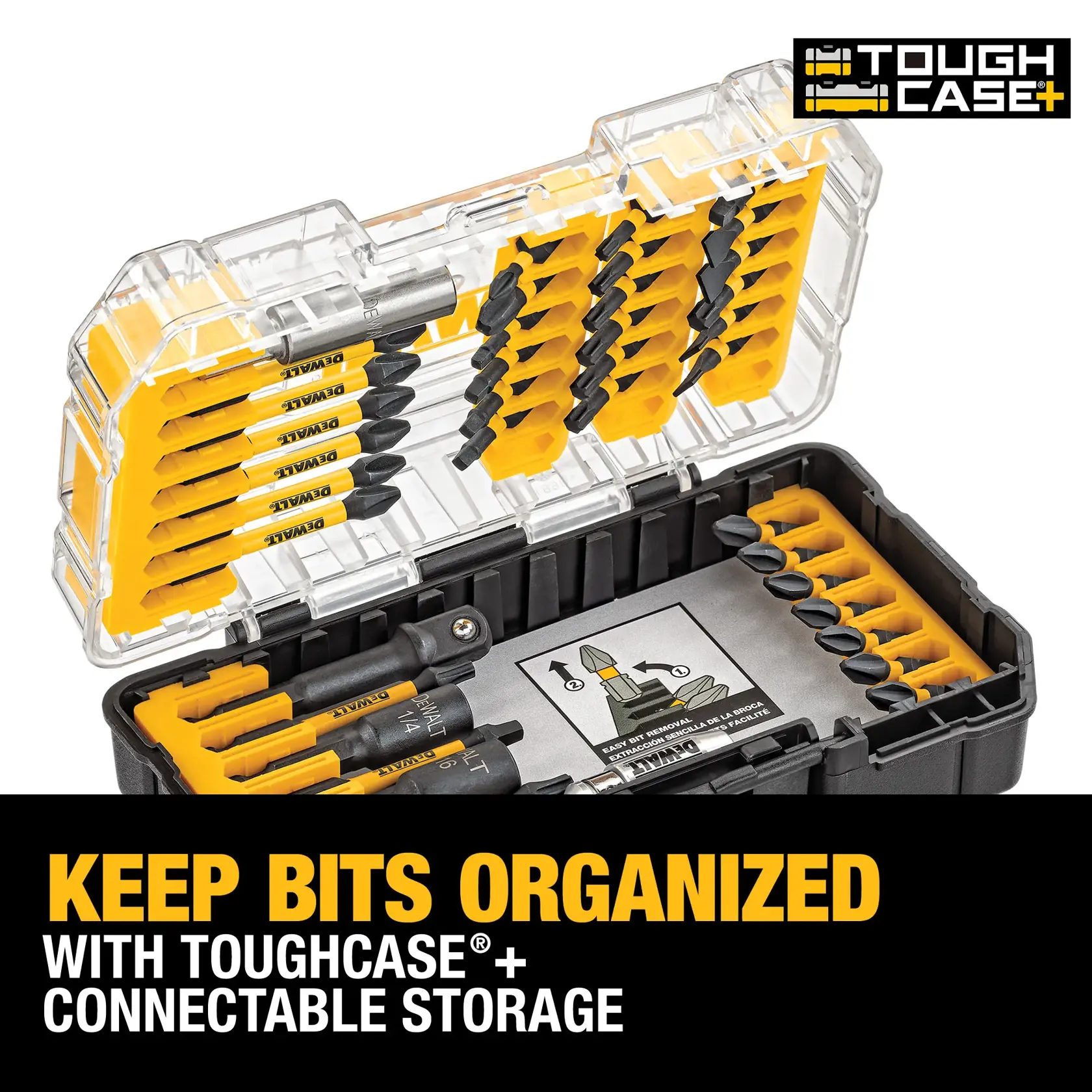 DEWALT® FlexTorq IMPACT READY Screwdriving Bit Sets with ToughCase+ System