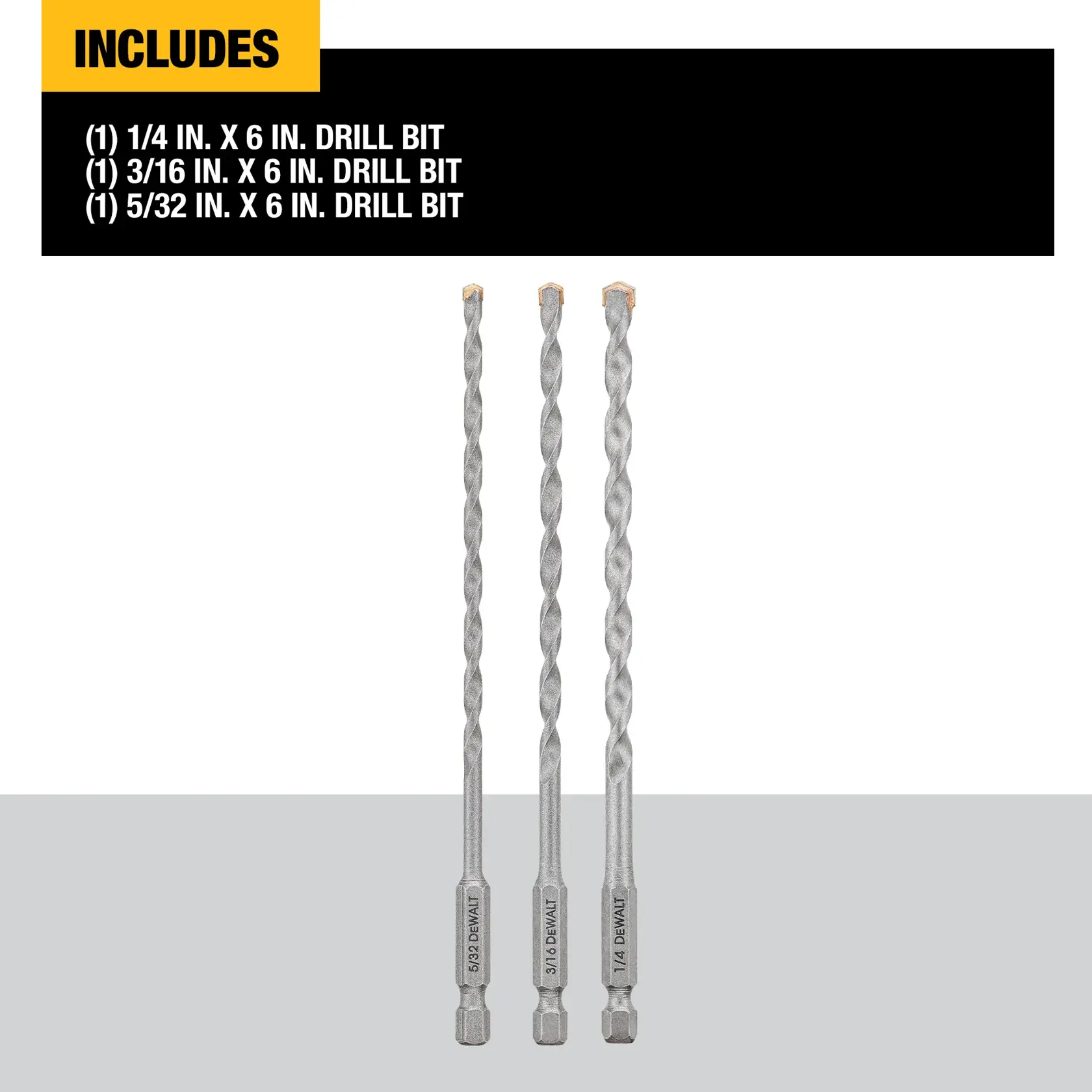 DEWALT® IMPACT READY® 3-Piece Masonry Bit Set
