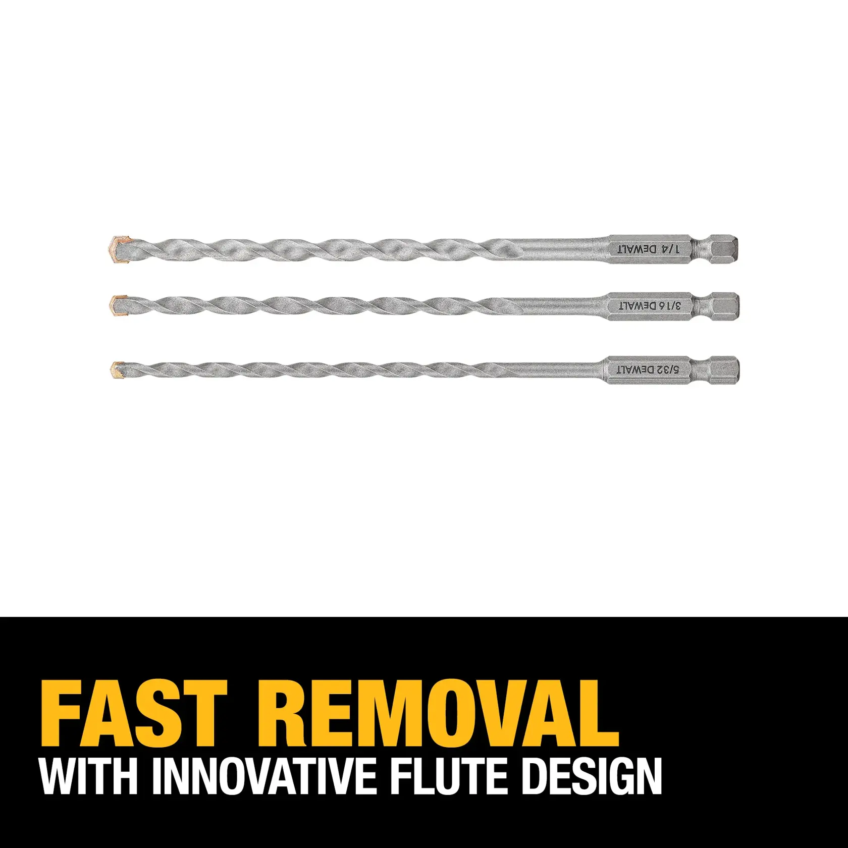 DEWALT® IMPACT READY® 3-Piece Masonry Bit Set