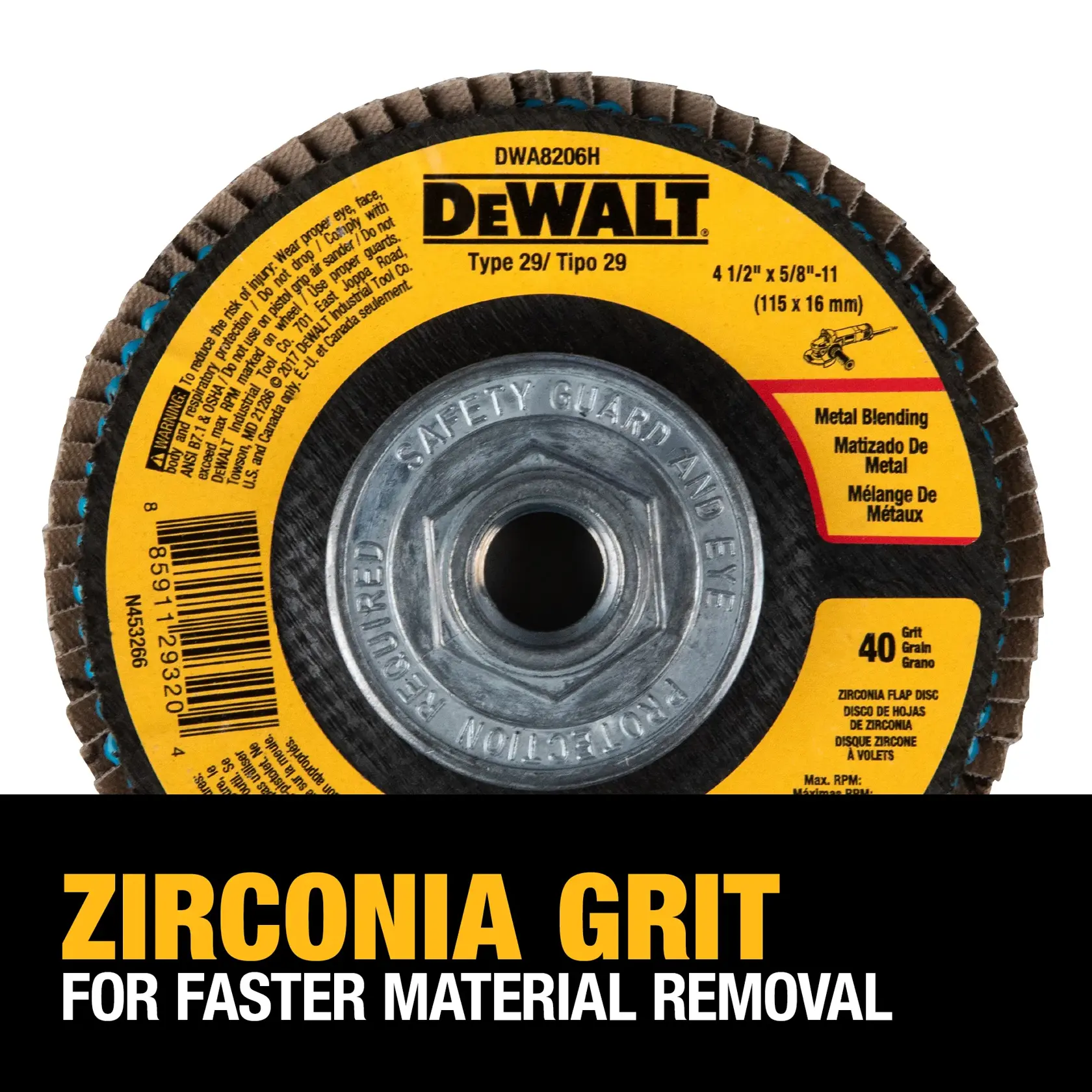 4-1/2-In. X 5/8-In.-11 T29 Flap Disc (40 Grit)