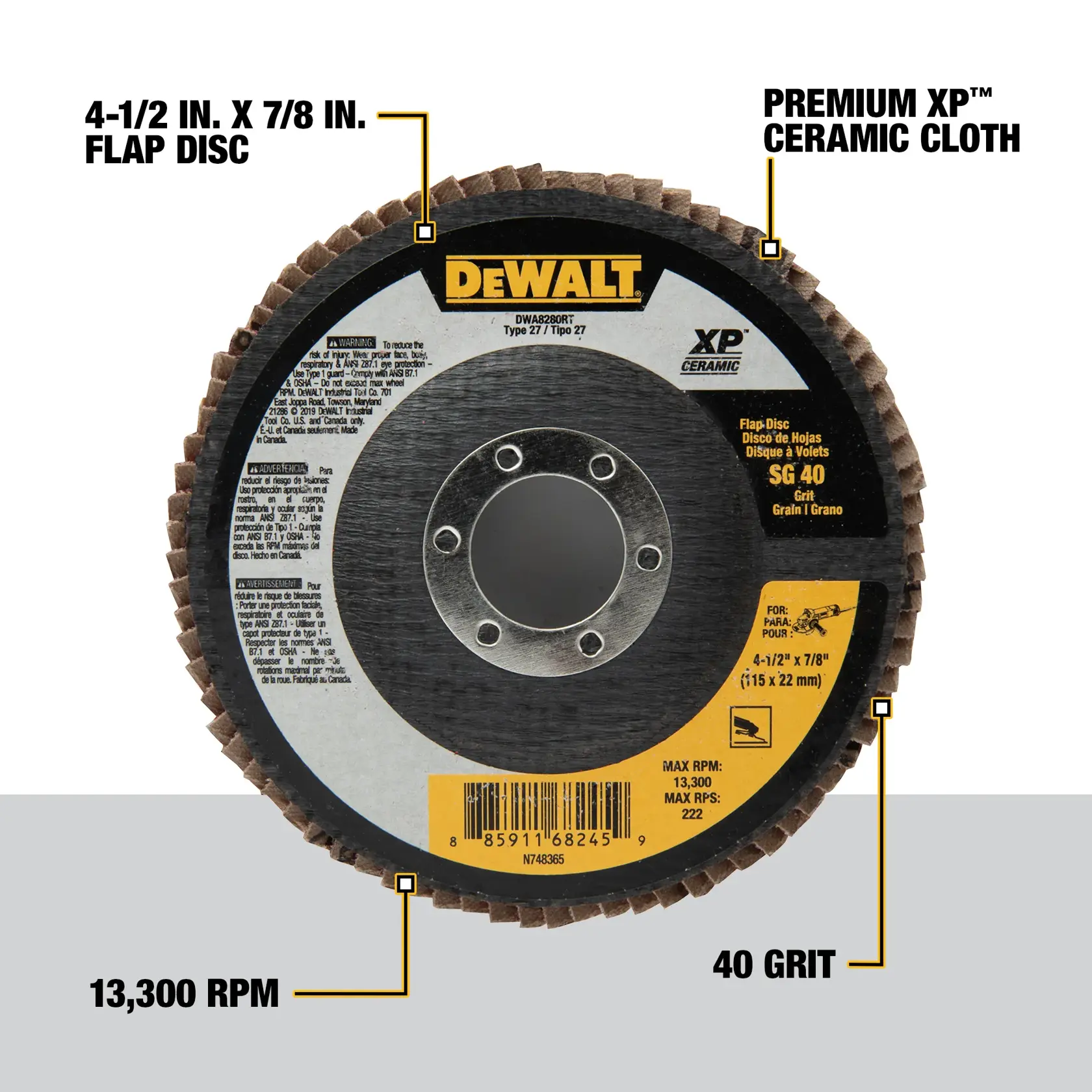 DEWALT® ELITE SERIES™ MAXTRIM™ Flap Discs