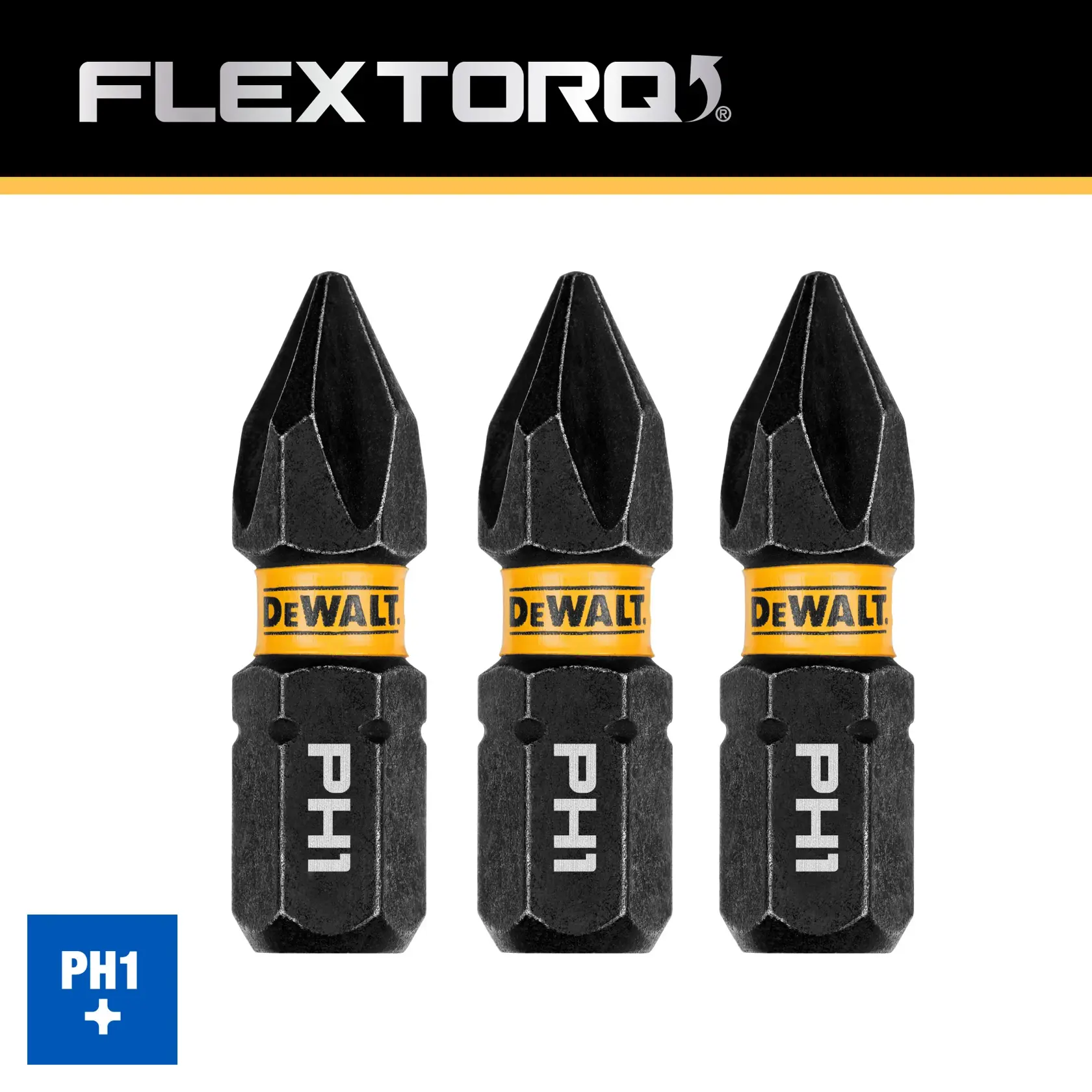 DEWALT(R) FLEXTORQ(R) Bit DWAF1PH1IR3; Bit geometry PH1