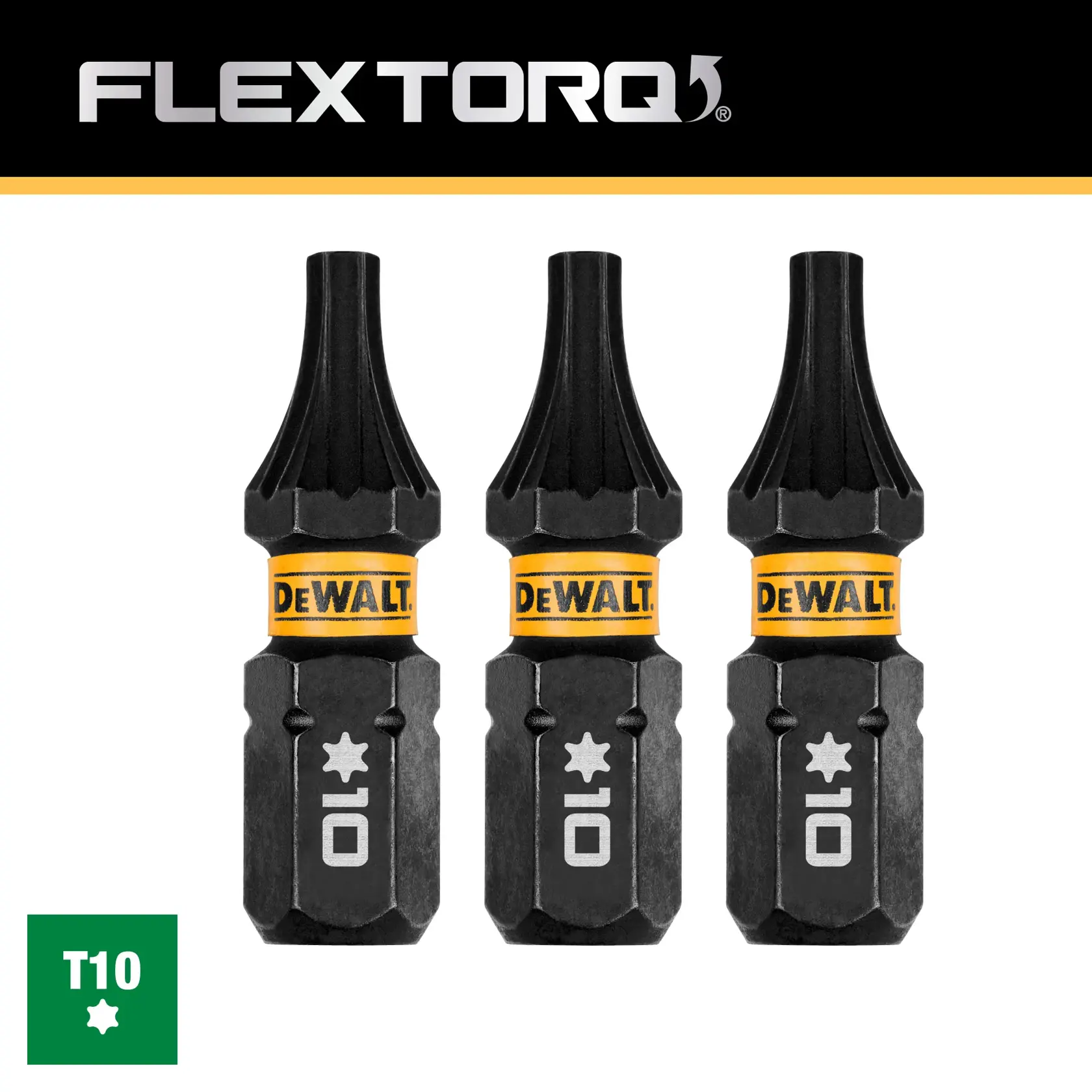 DEWALT(R) FLEXTORQ(R) Bit DWAF1TX10IR3; Bit geometry T10