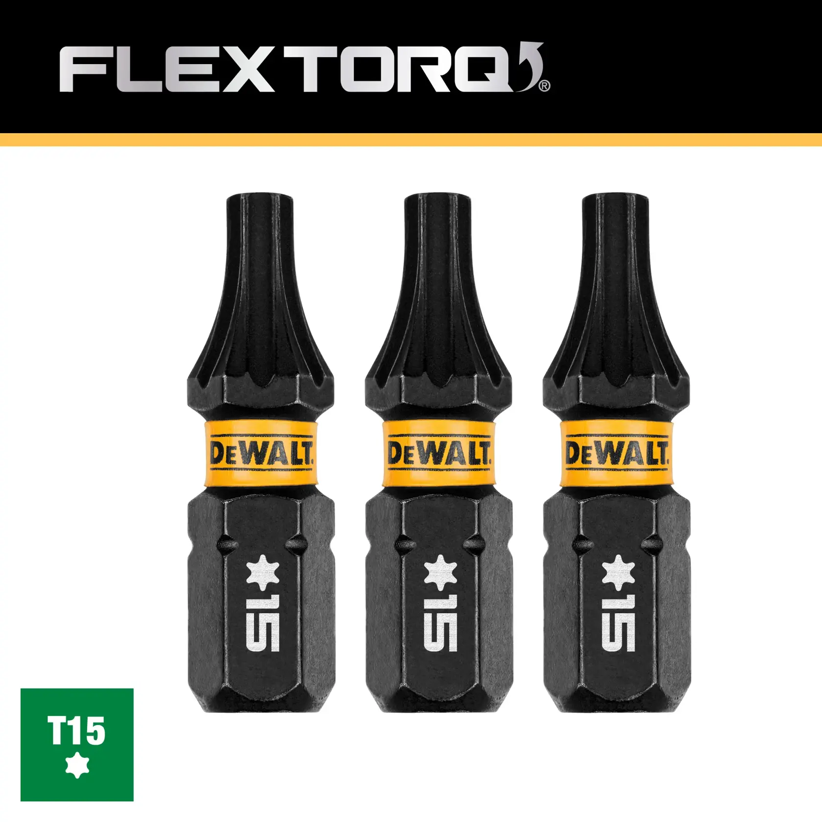 DEWALT(R) FLEXTORQ(R) Bit DWAF1TX15IR3; Bit geometry T15