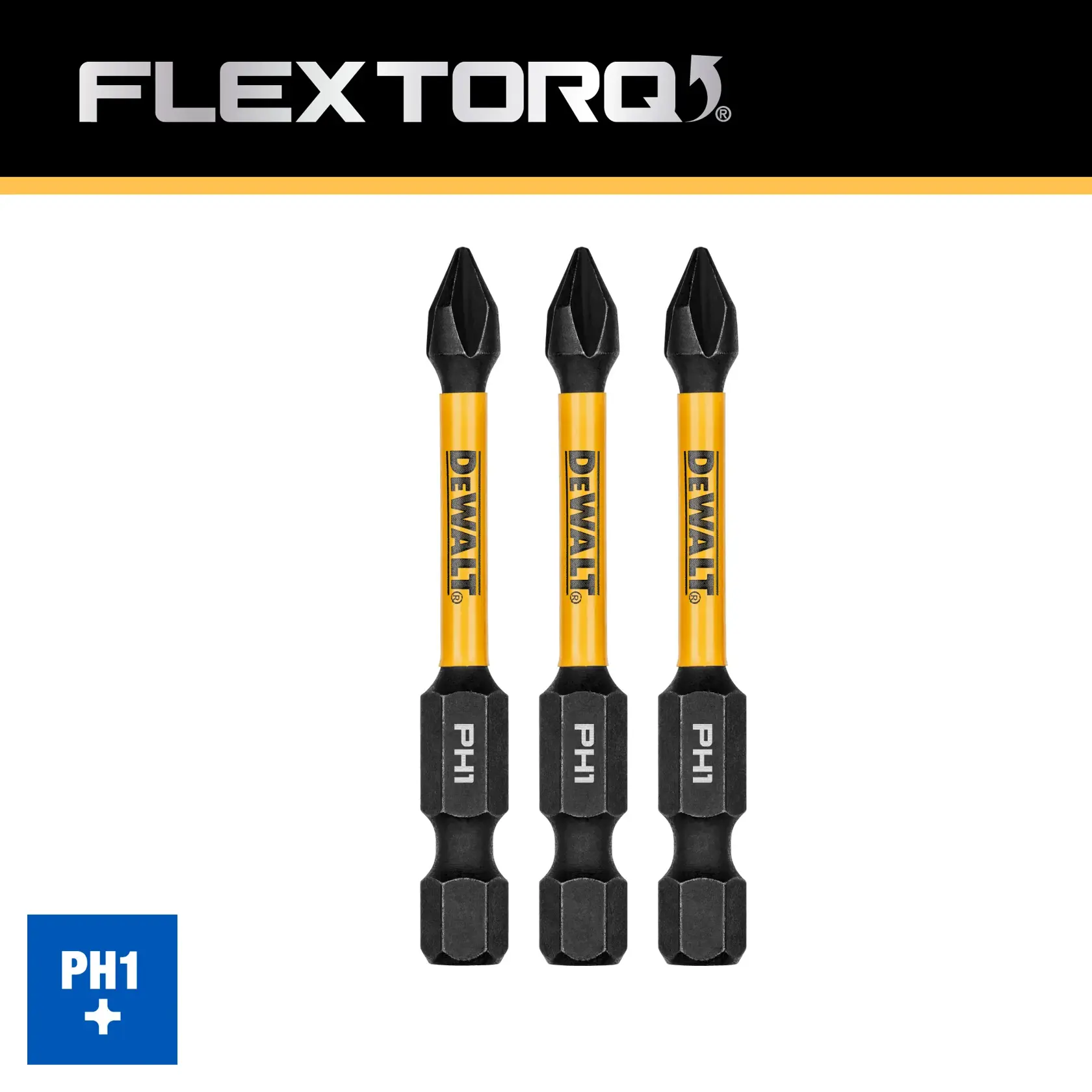 DEWALT(R) FLEXTORQ(R) Bit DWAF2PH1IR3; Bit geometry PH1