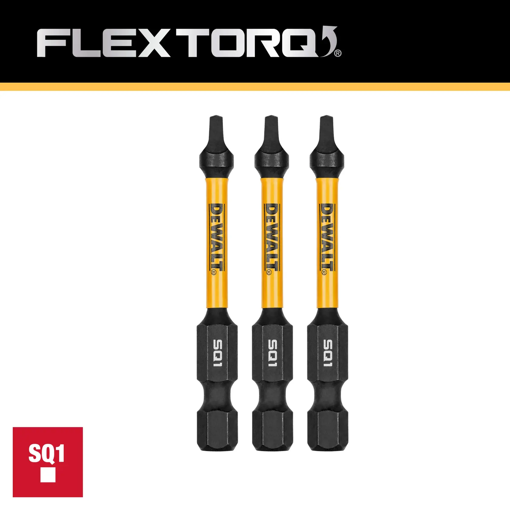 DEWALT(R) FLEXTORQ(R) Bit DWAF2SQ1IR3; Bit geometry SQ1