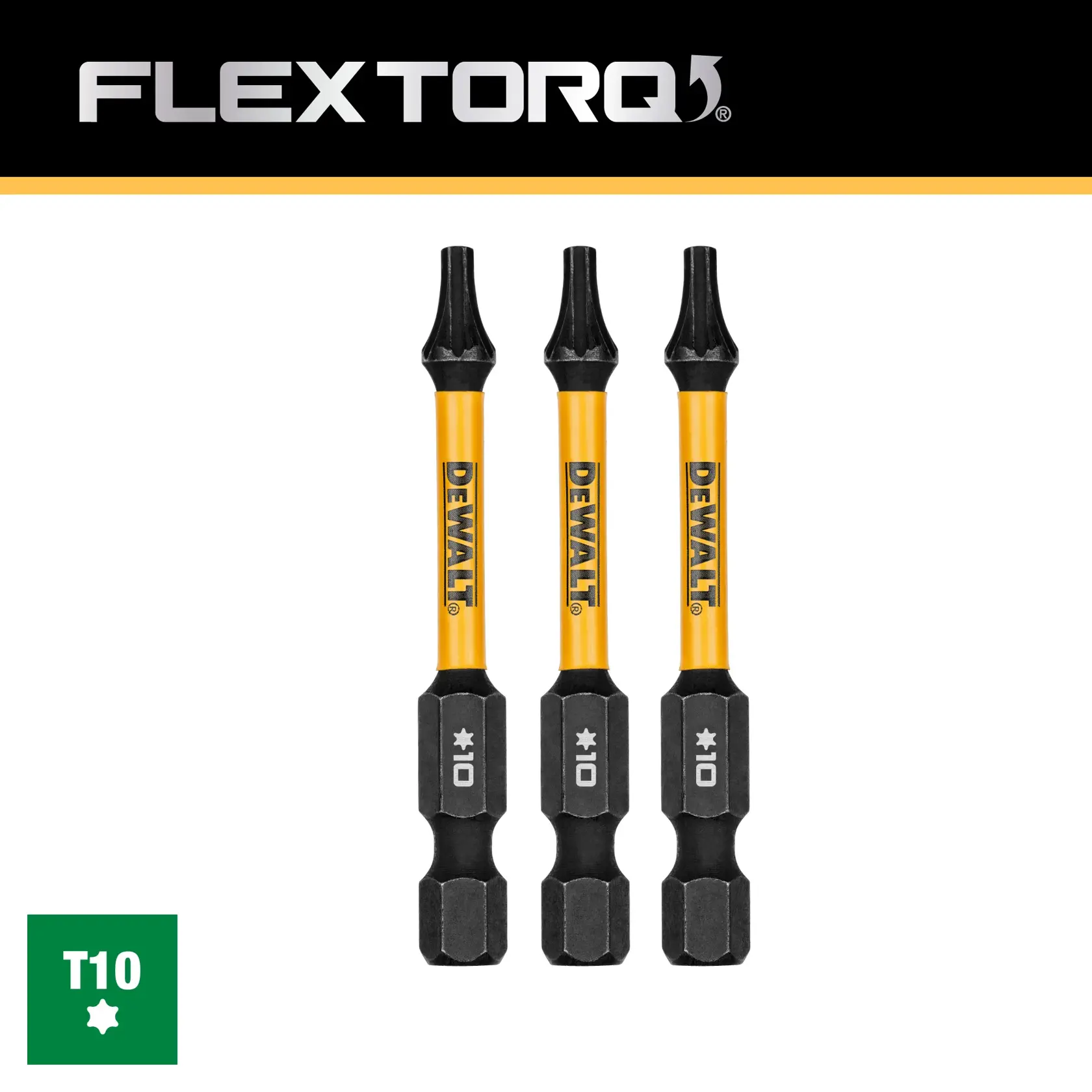 DEWALT(R) FLEXTORQ(R) Bit DWAF2TX10IR3; Bit geometry T10
