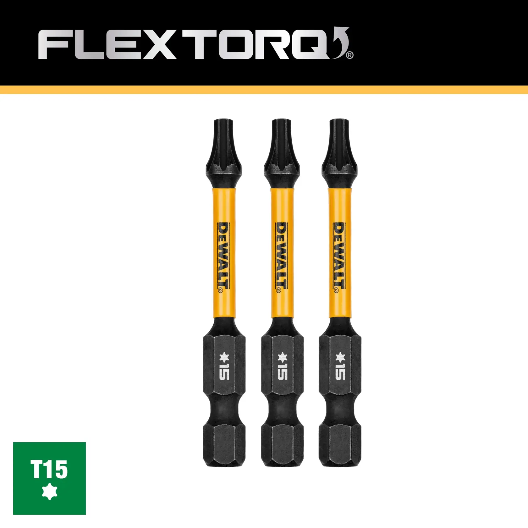 DEWALT(R) FLEXTORQ(R) Bit DWAF2TX15IR3; Bit geometry T15