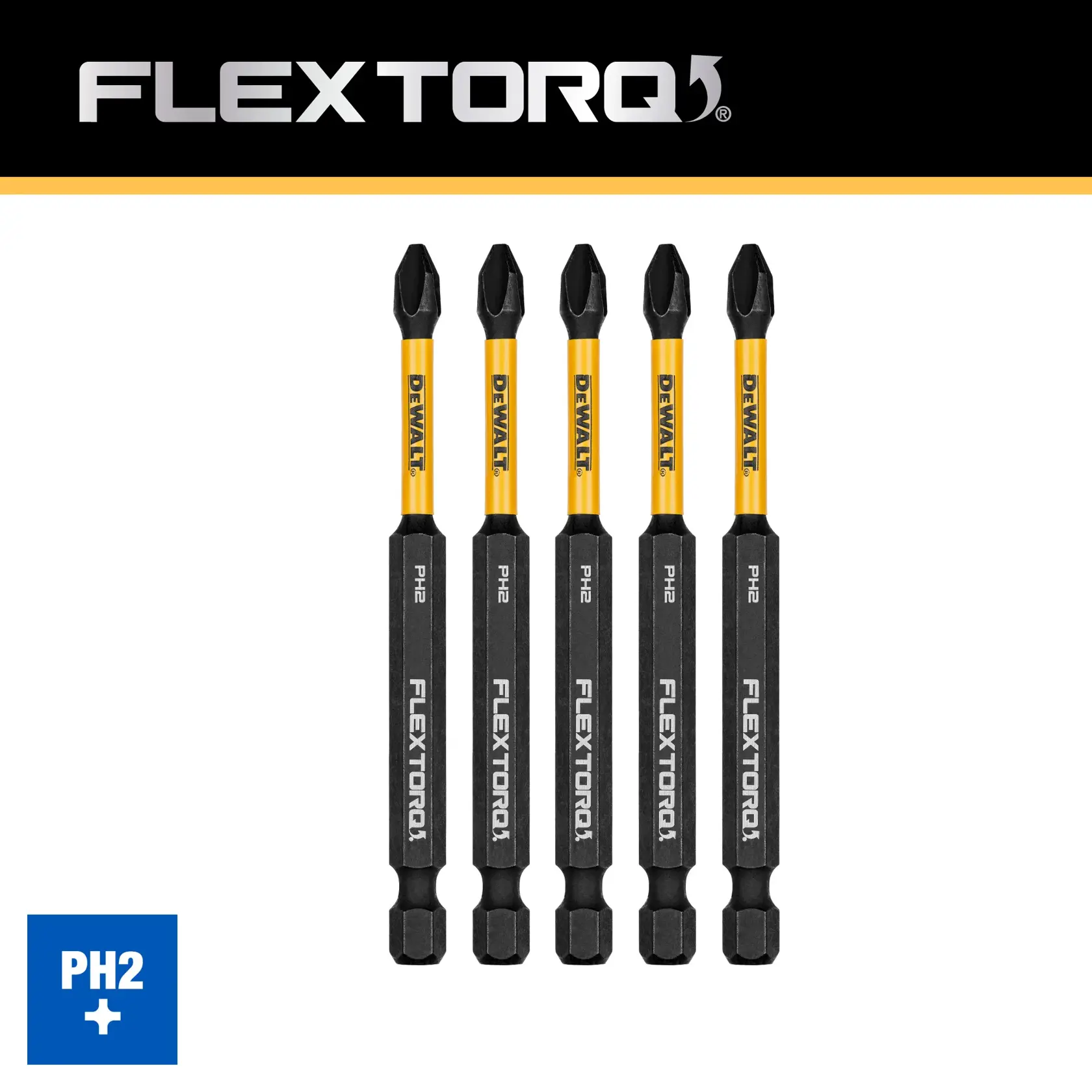 DEWALT(R) FLEXTORQ(R) Bit DWAF3PH2IR5; Bit geometry PH2