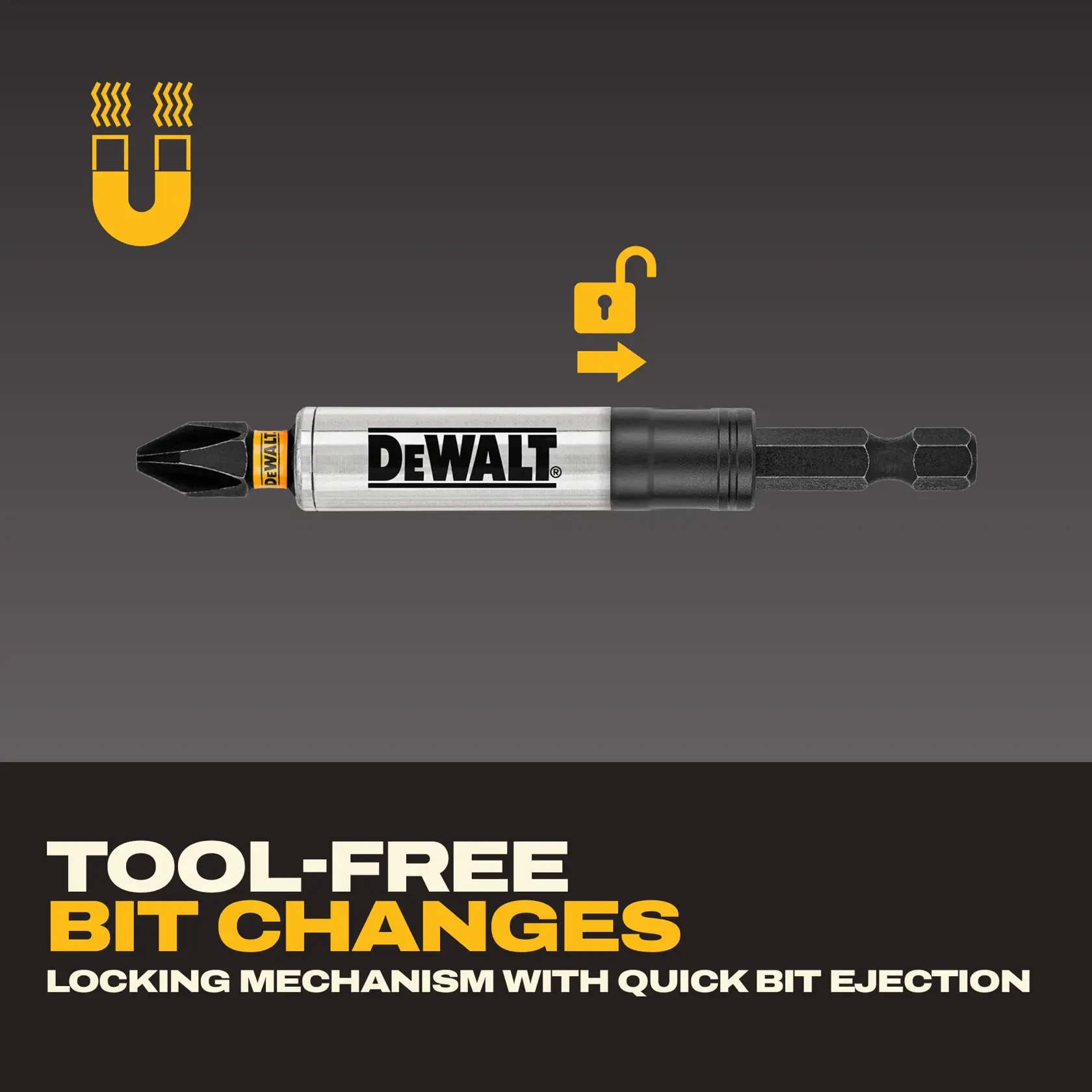 Tool-Free Bit Changes Graphic