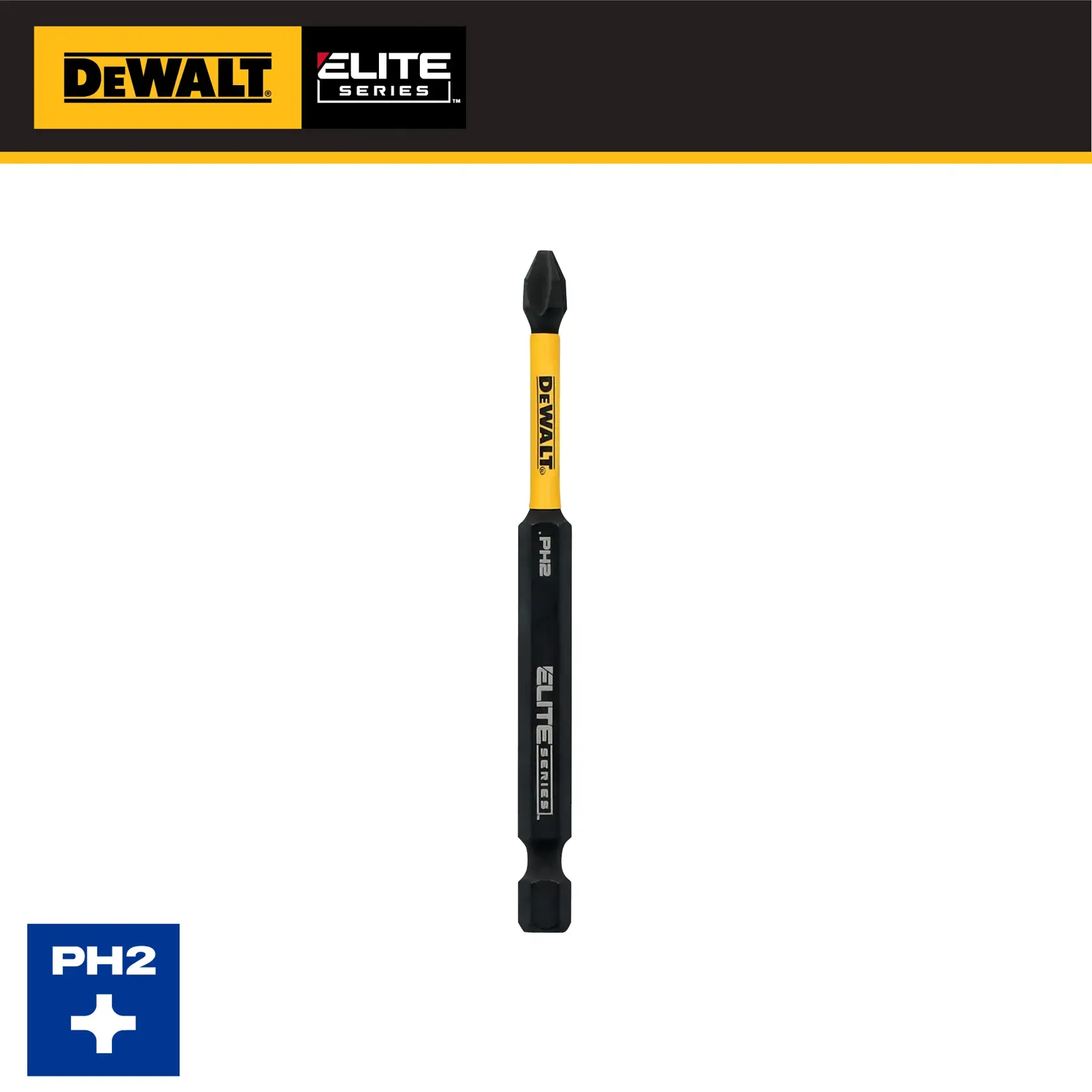 DEWALT ELITE SERIES 1PC 3.5IN BIT FOR PH2 graphic