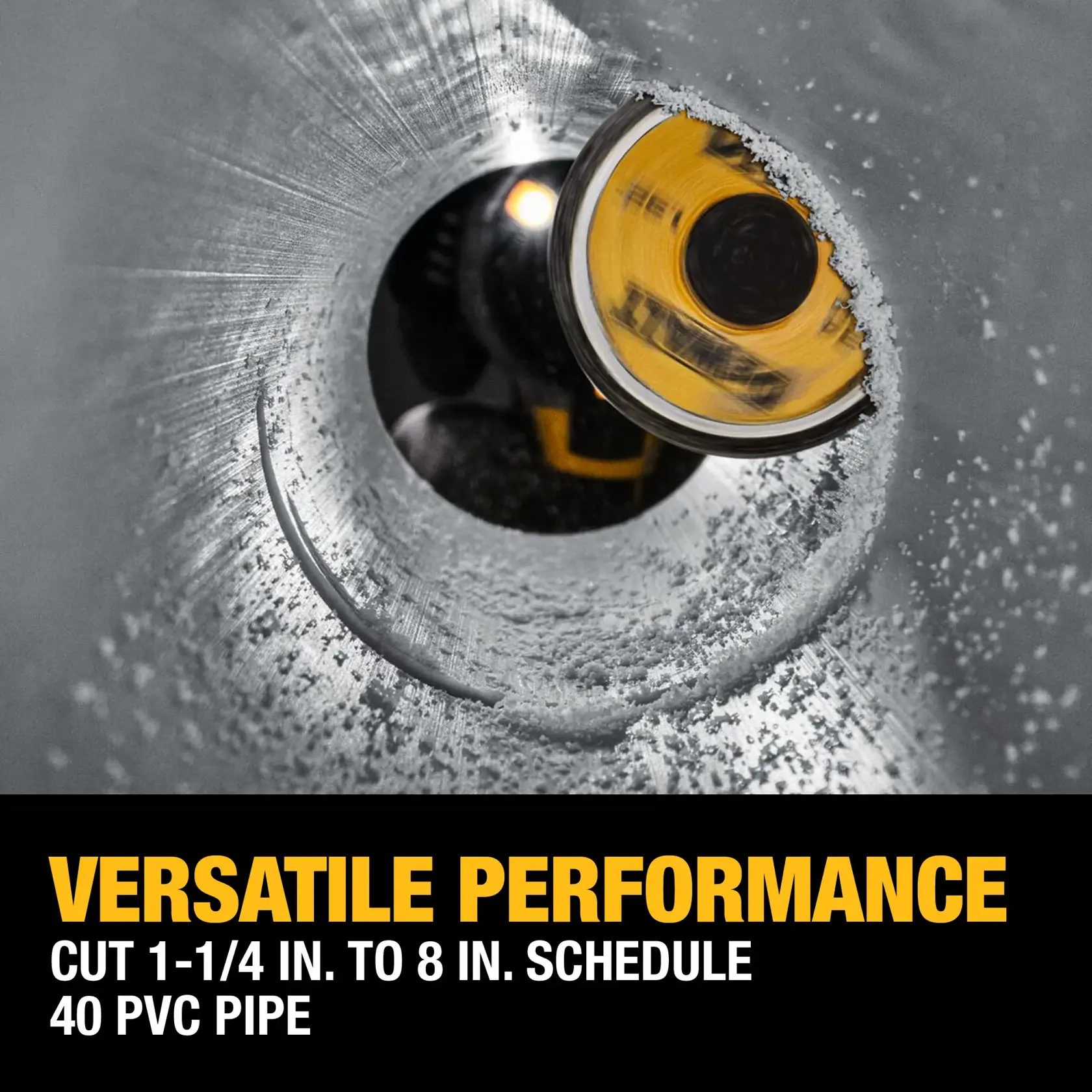 Inside Pipe Cutter cutting PVC pipe
