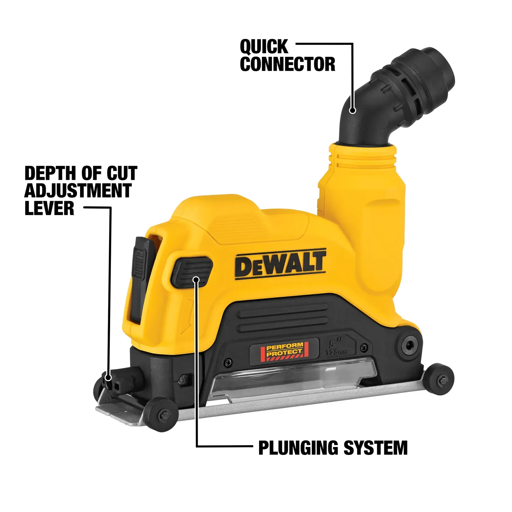 DEWALT® 4-1/2-in./5-in. (115mm/125mm) Cutting Grinder Dust Shroud