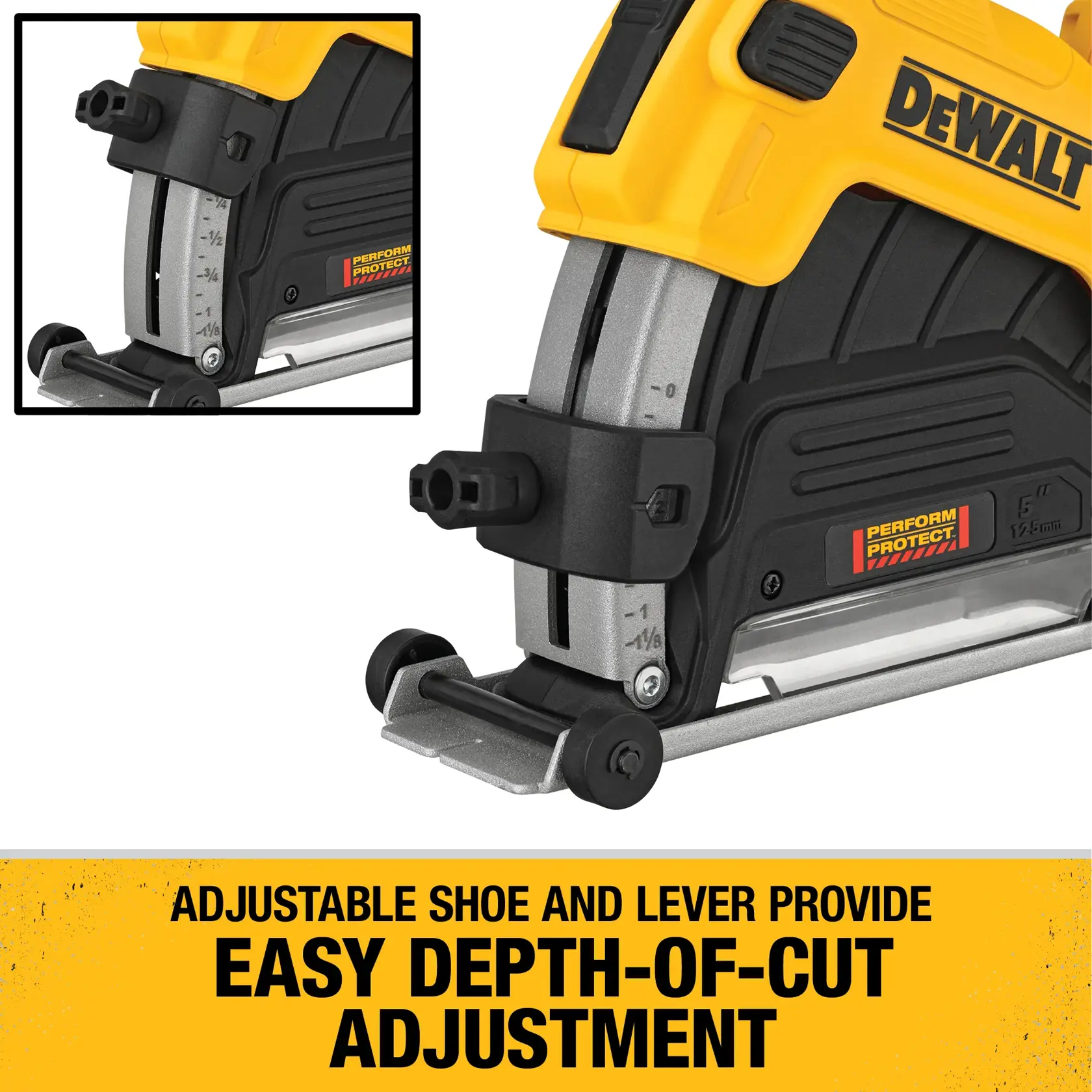 DEWALT® 4-1/2-in./5-in. (115mm/125mm) Cutting Grinder Dust Shroud