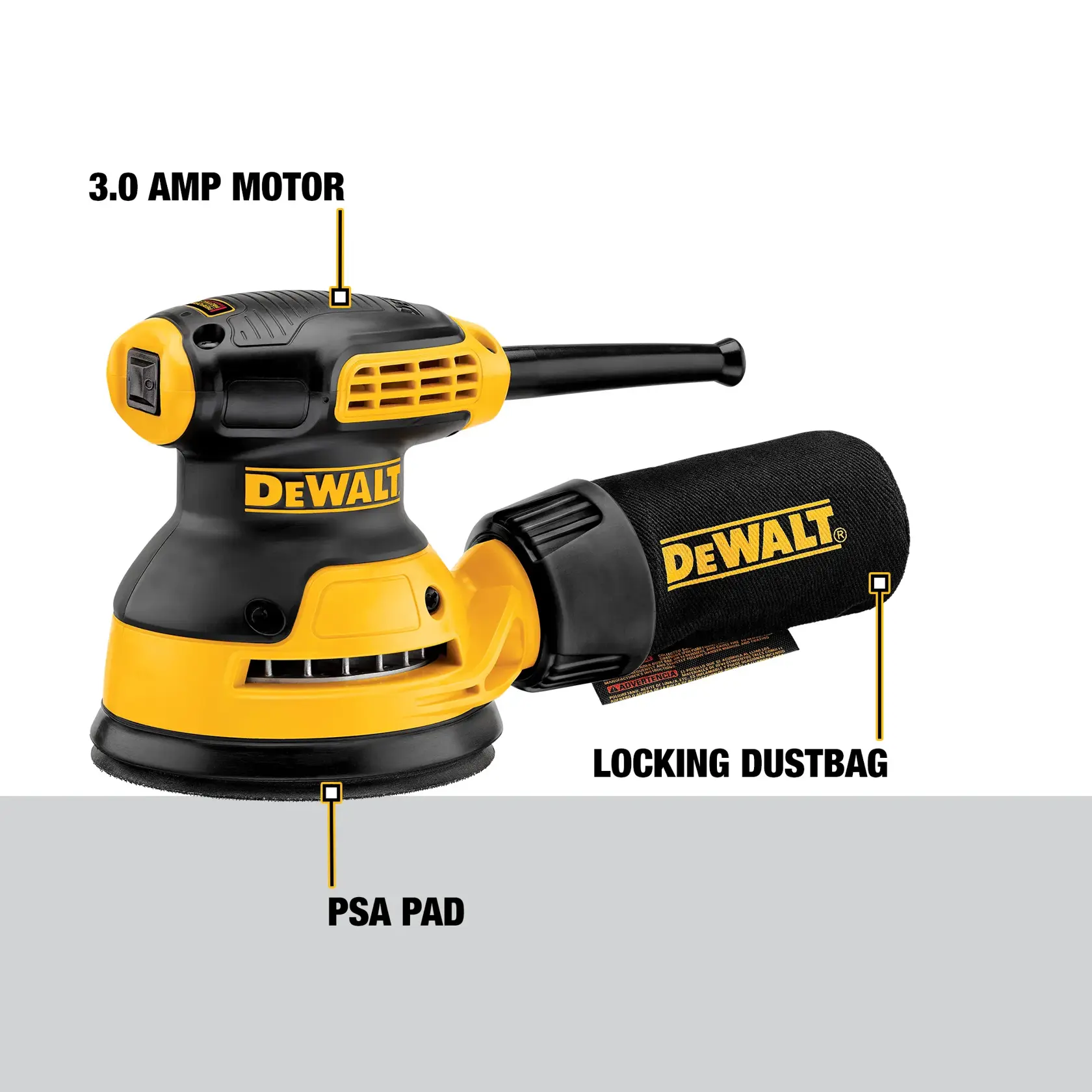DEWALT® 5-in. Single Speed Random Orbit Sander - PSA Pad