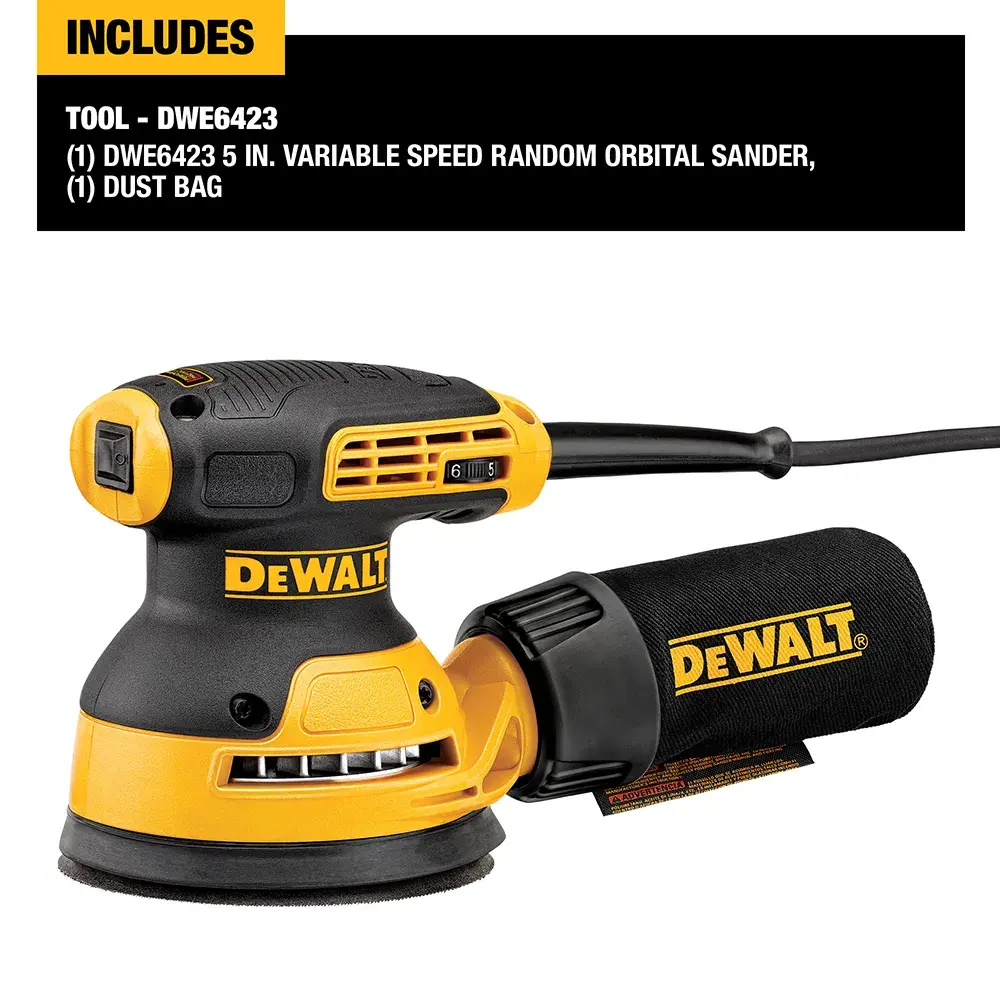 DEWALT® 5 in Variable-Speed Random Orbit Sander