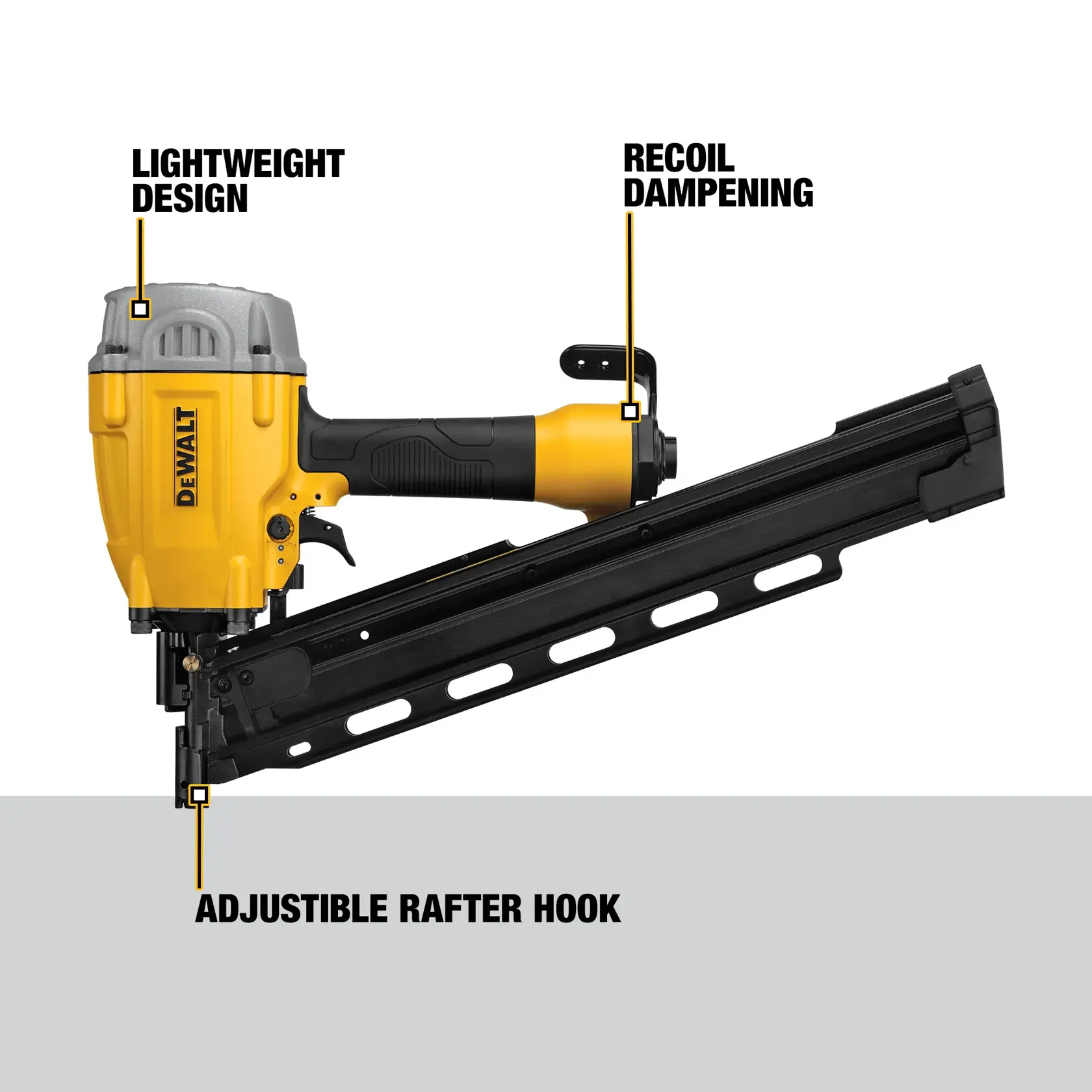 DEWALT® 21 Degree Plastic Round Head Framing Nailer